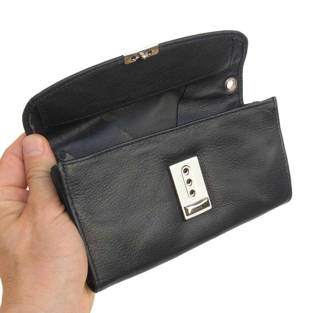 Hamosons Kellnerbörse Profi Kellnerbörse, Kellnergeldbeutel, Nappa-Leder, Schwarz, Hamosons