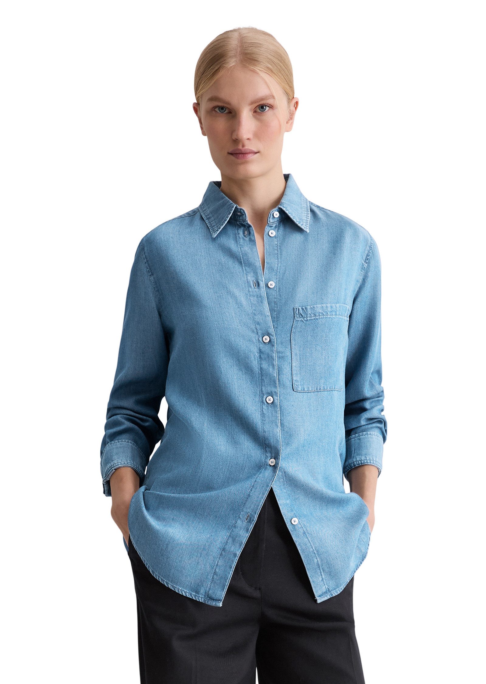 Marc O'Polo Jeansbluse aus TENCEL™ Lyocell günstig online kaufen