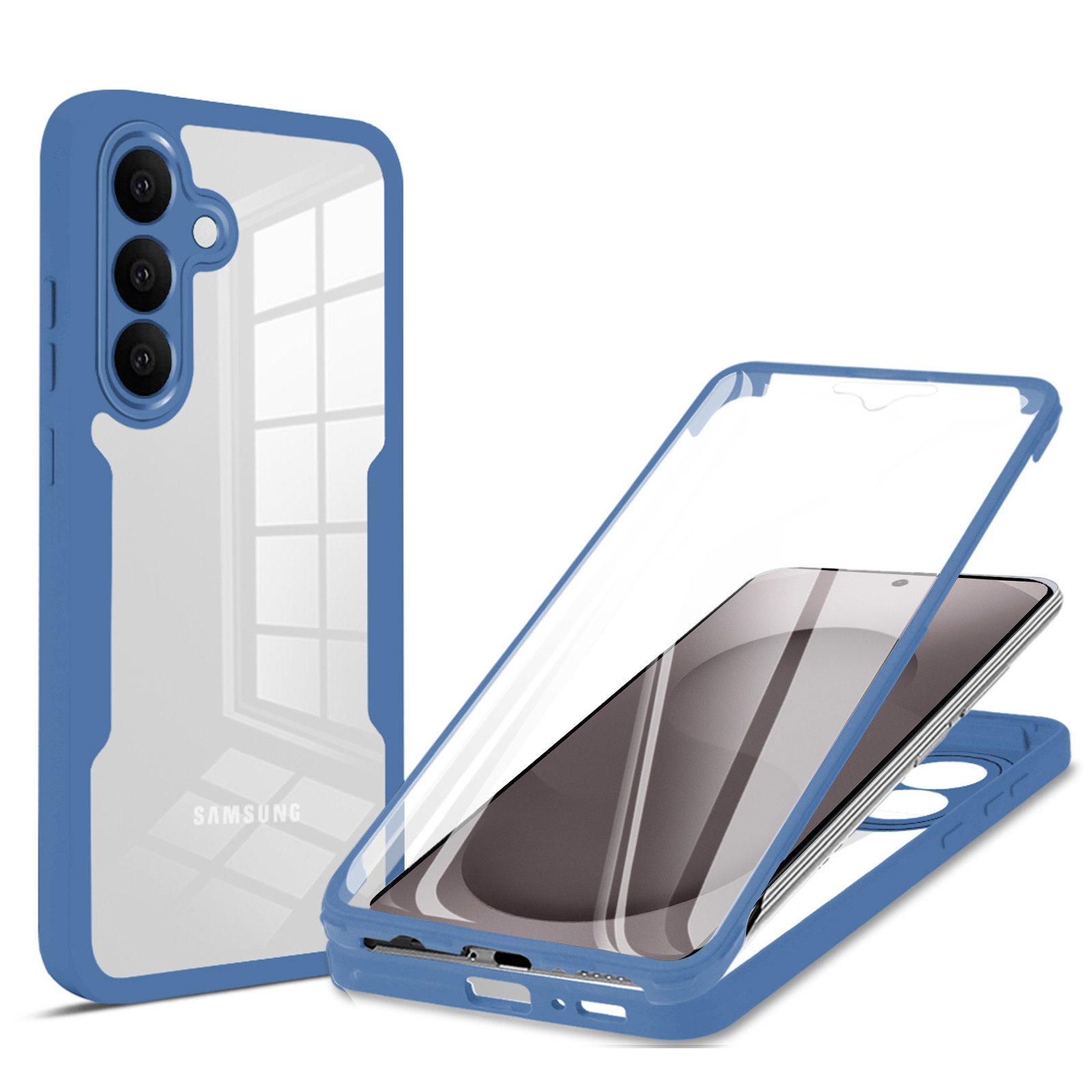 betterfon Handyhülle für Samsung Galaxy S26 2-teiliges 360° TPU Schutzcase mit Dispayfolie, Vollschutz Case mit integriertem Displayschutz und klarer Sicht
