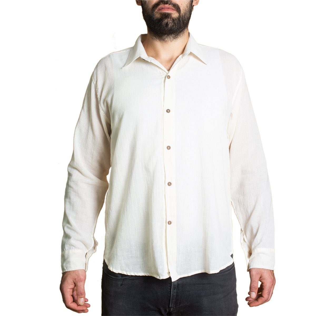 PANASIAM Kurzarmhemd Unisex Sommerhemd mit Kragen günstig online kaufen