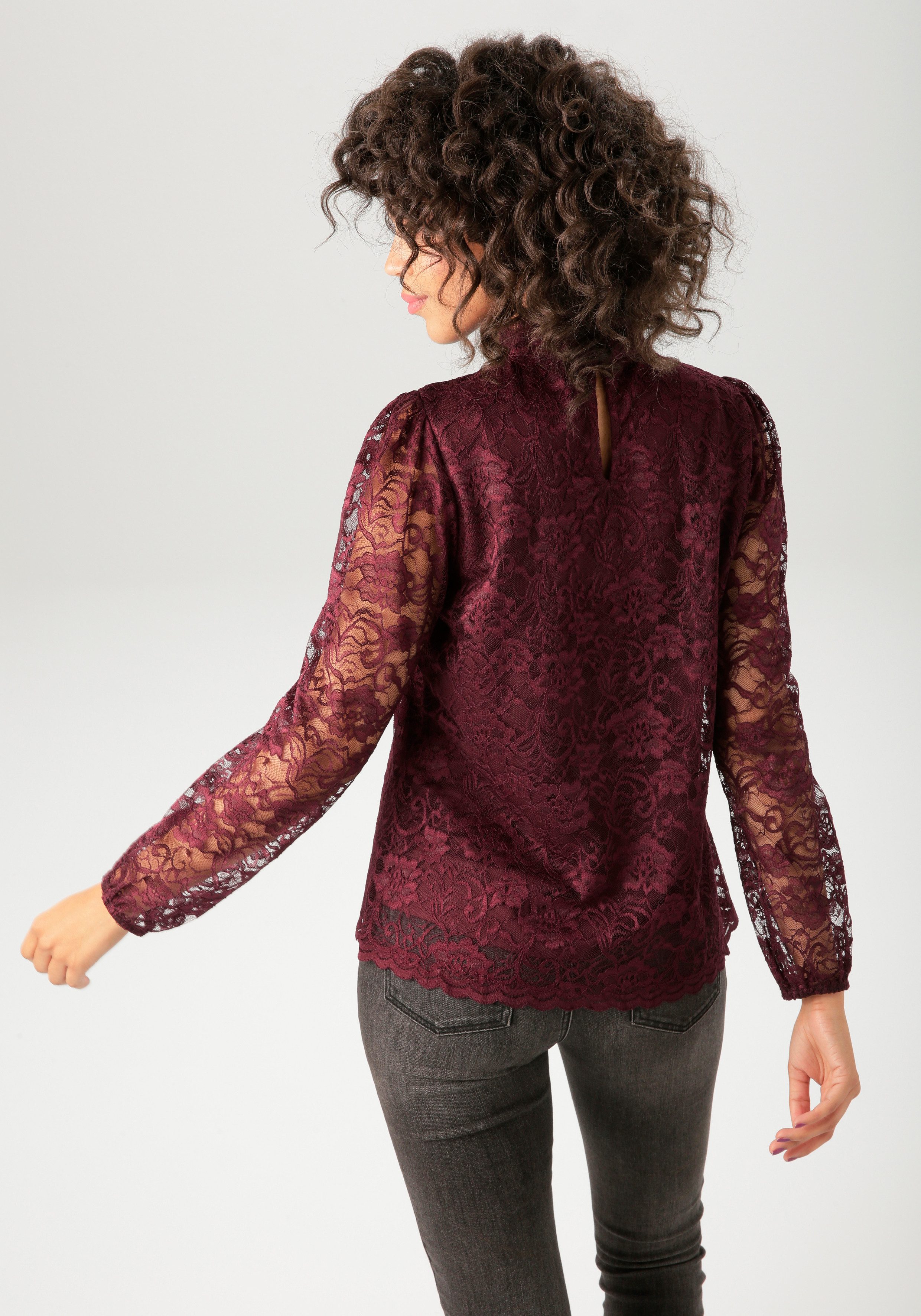 Aniston CASUAL Spitzenbluse aufwändig mit edlen günstig online kaufen