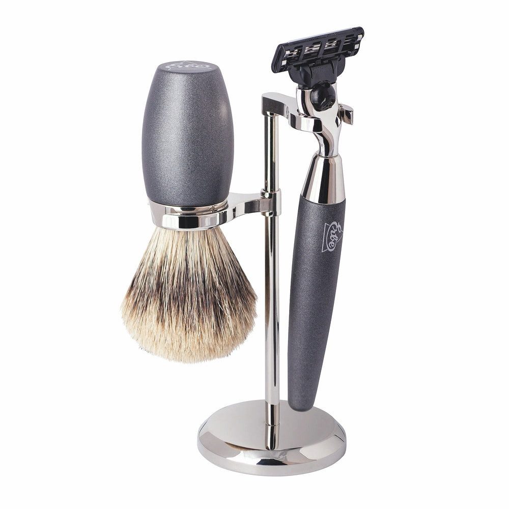 ERBE Rasierpinsel-Set Erbe Rasiergarnitur Gillette Mach3 Stone Edelharz, 1 tlg.