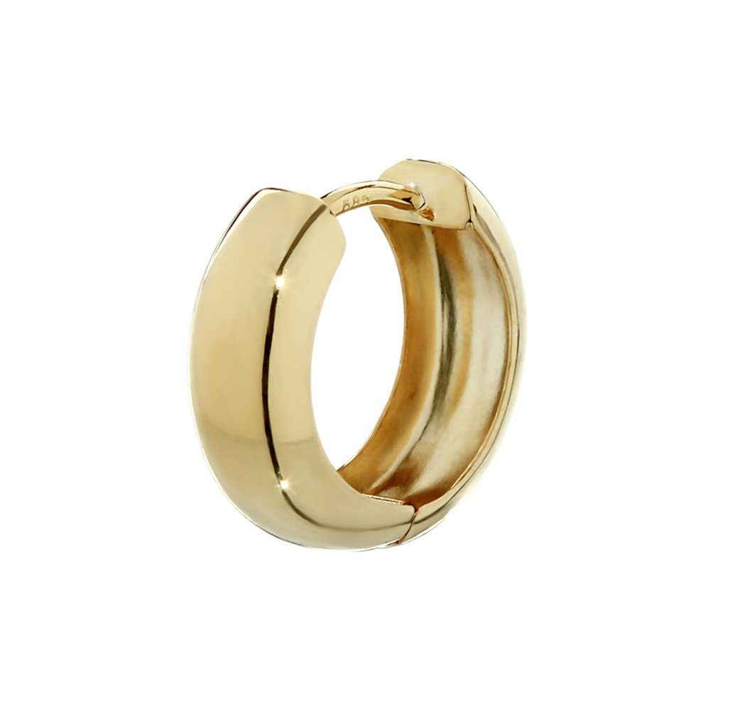 NKlaus Klappcreolen Single 585 Gelbgold Klappcreole Ohrring 15 X 5,1mm (Damen)