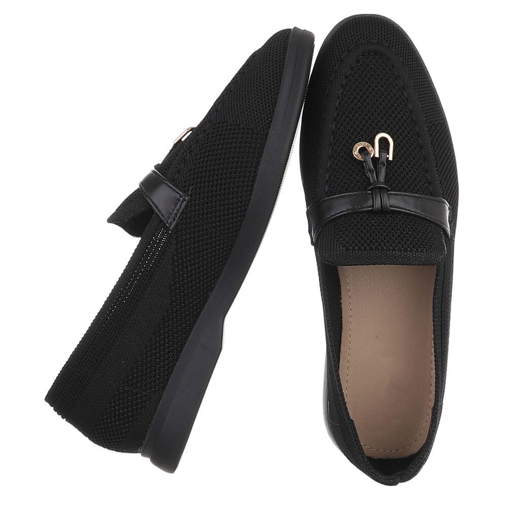 Ital-Design Atmungsaktive Loafers für Damen mit eleganter Schnalle Slipper günstig online kaufen