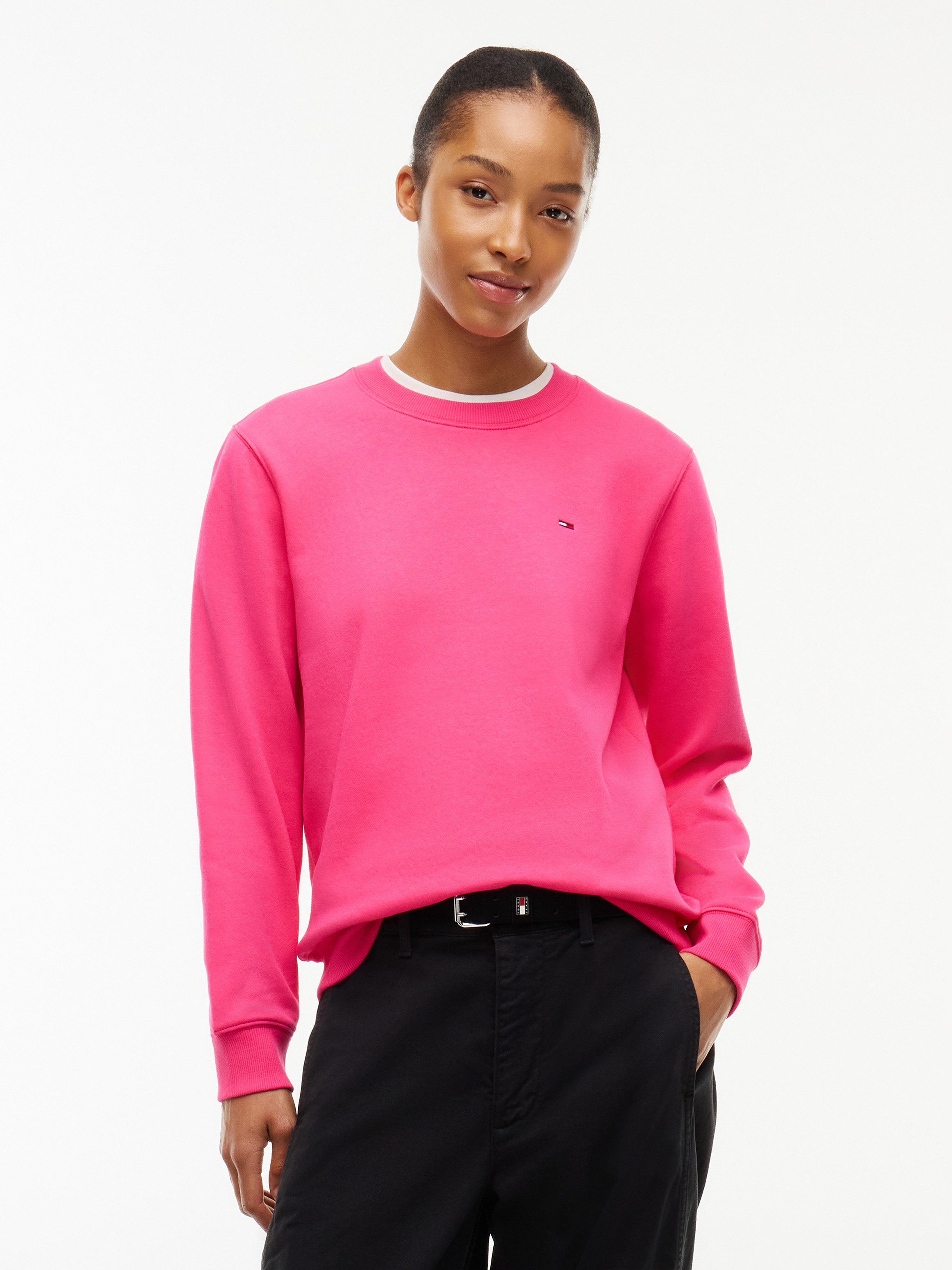 Tommy Jeans Sweatshirt TJW REG S FLAG CREW Baumwollmischung