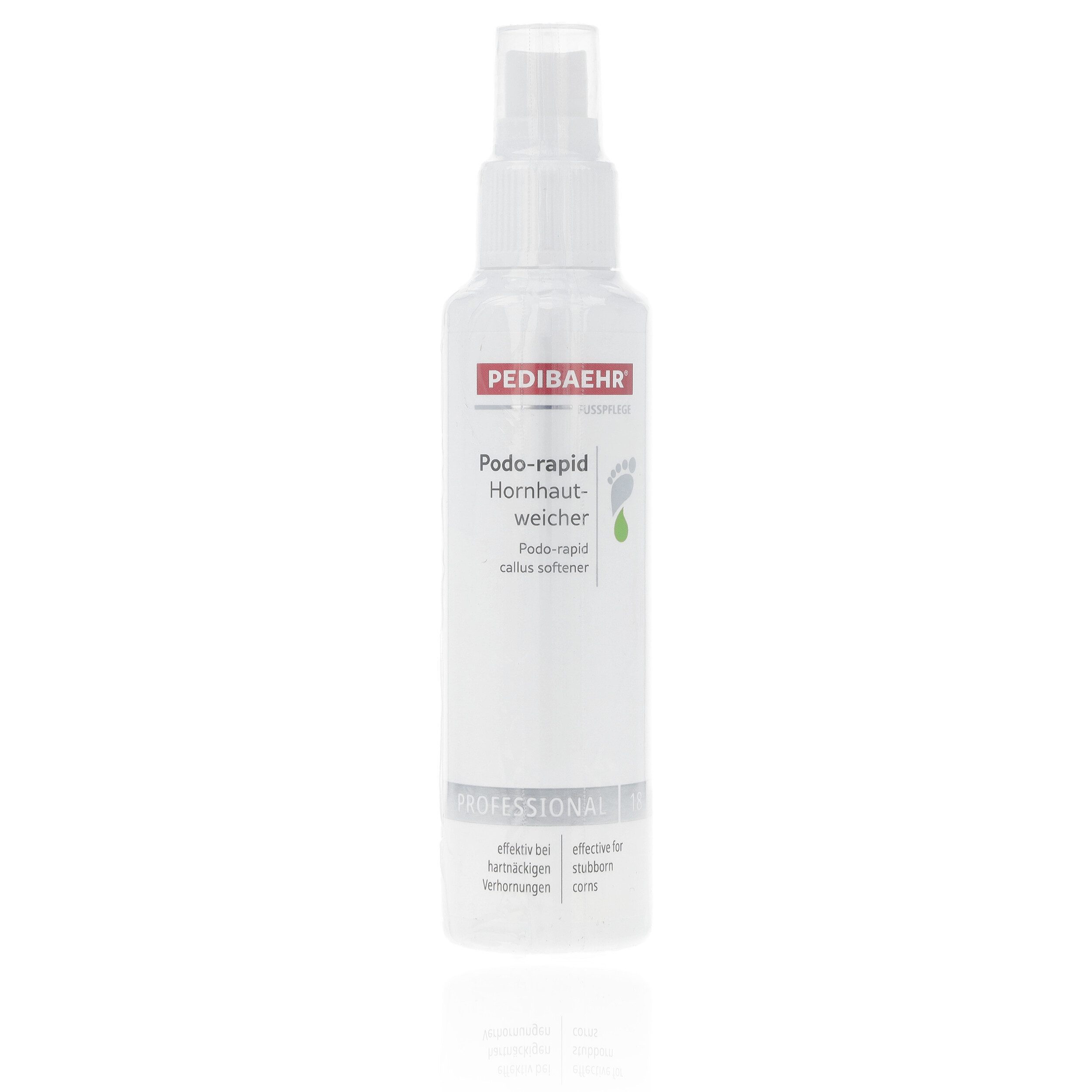 Pedibaehr Anti-Hornhautcreme Pedibaehr Professional Podo-Rapid Hornhautweicher 100ml gebrauchsfertige Lösung, 1-tlg., effektive & schnelle Erweichung verdickter Hautbereiche