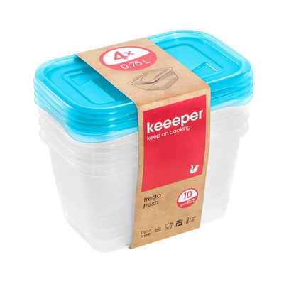 keeeper Frischhaltedose 3067363200000, Set von Lebensmittelbehältern 4x750 ml Fredo Fresh