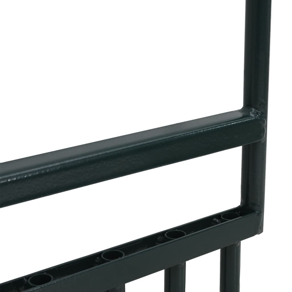 vidaXL Gartenpflege-Set Rasenlüfter mit 5 Hohlzinken Grün Pulverbeschichteter Stahl