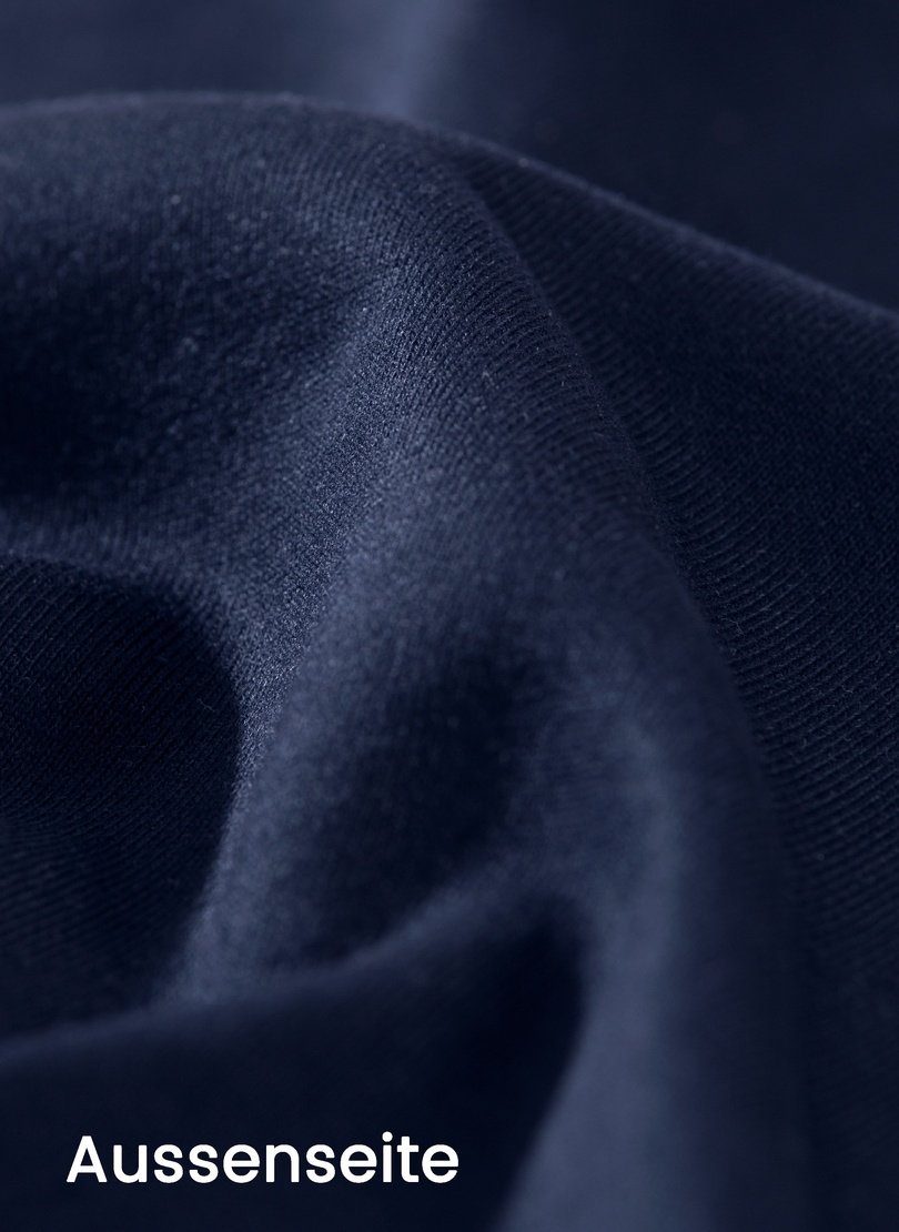TRIGEMA aus navy Kapuzensweatshirt Trigema Kapuzenshirt Sweat-Qualität