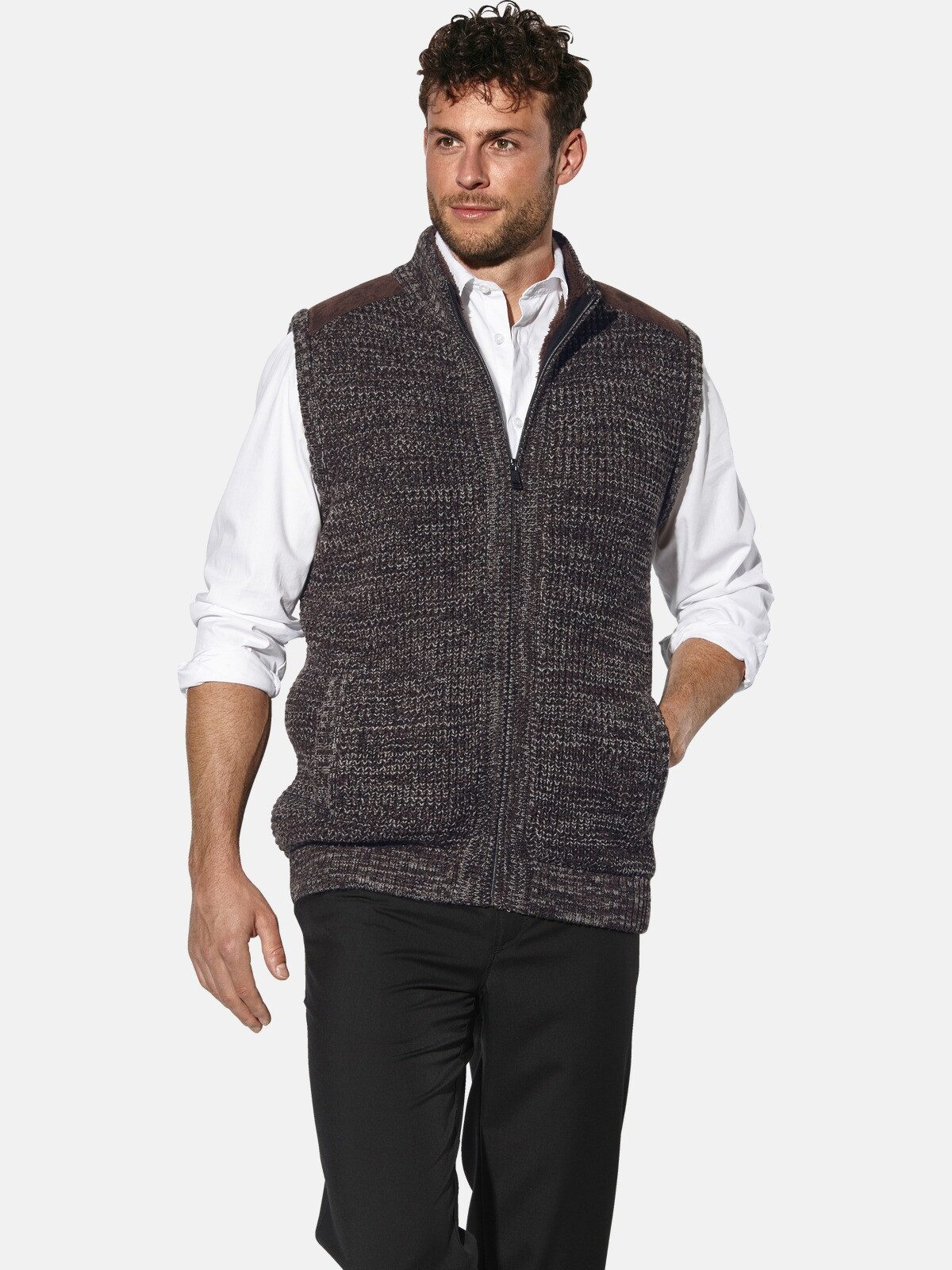 Babista Strickweste MAIALESSI mit Futter aus Lammfell-Imitat günstig online kaufen