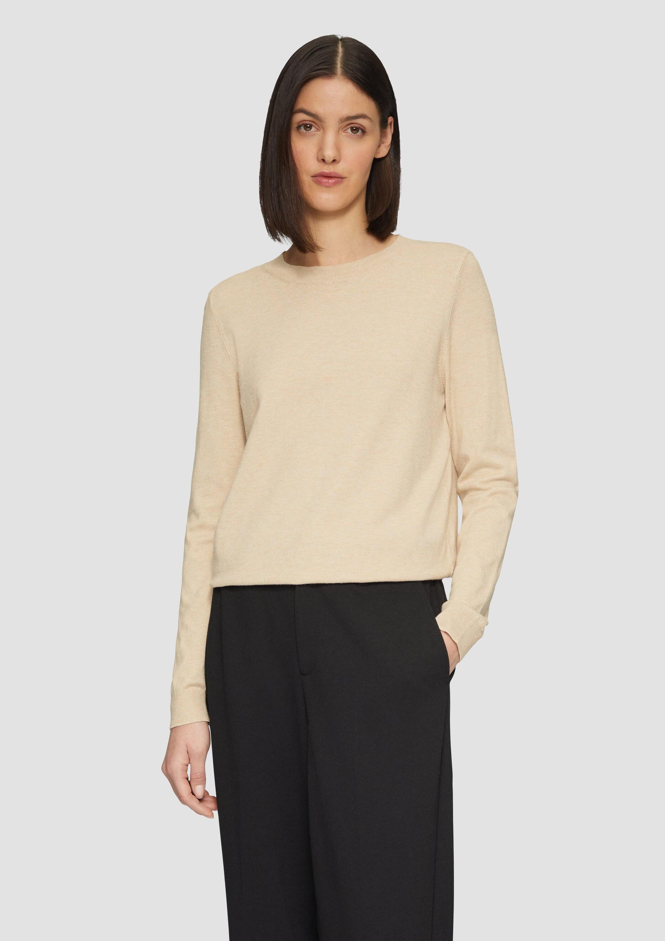 s.Oliver Longpullover Strickpullover Strickpullover aus Viskosemix