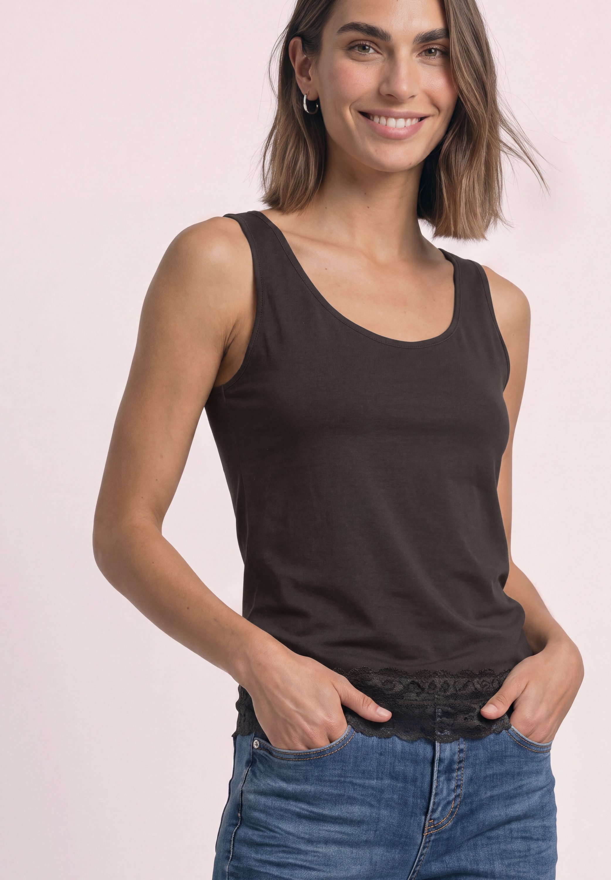 STREET ONE Spitzentop Jersey