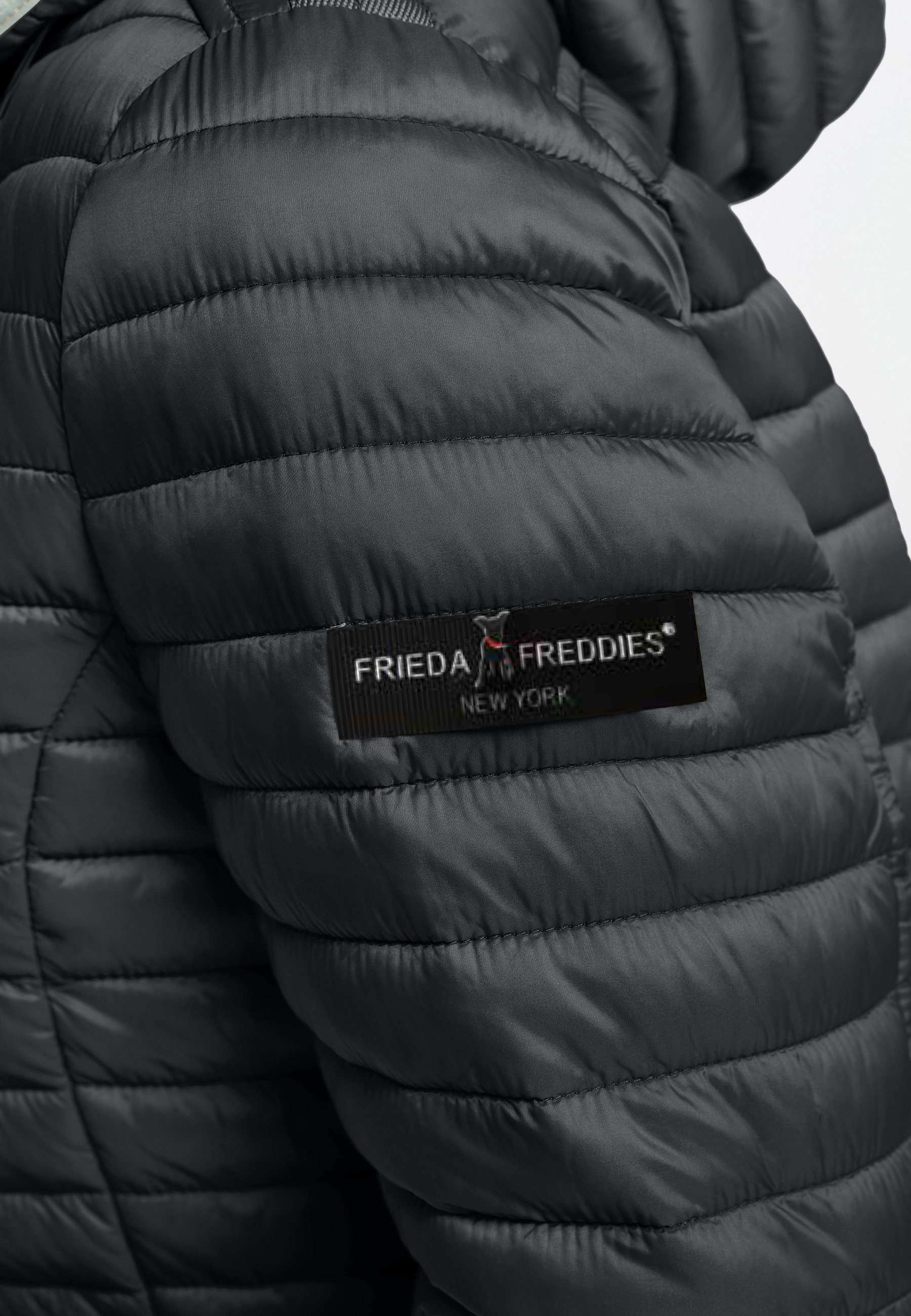 Fake Down Jacket, Frieda NY Freddies & grauschwarz Friday Winterjacke