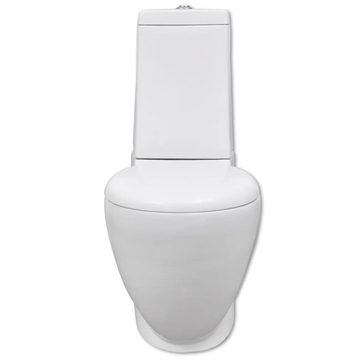 vidaXL Tiefspül-WC Toiletten Bidet Set Weiß Keramik Toilette Set Badezimmer