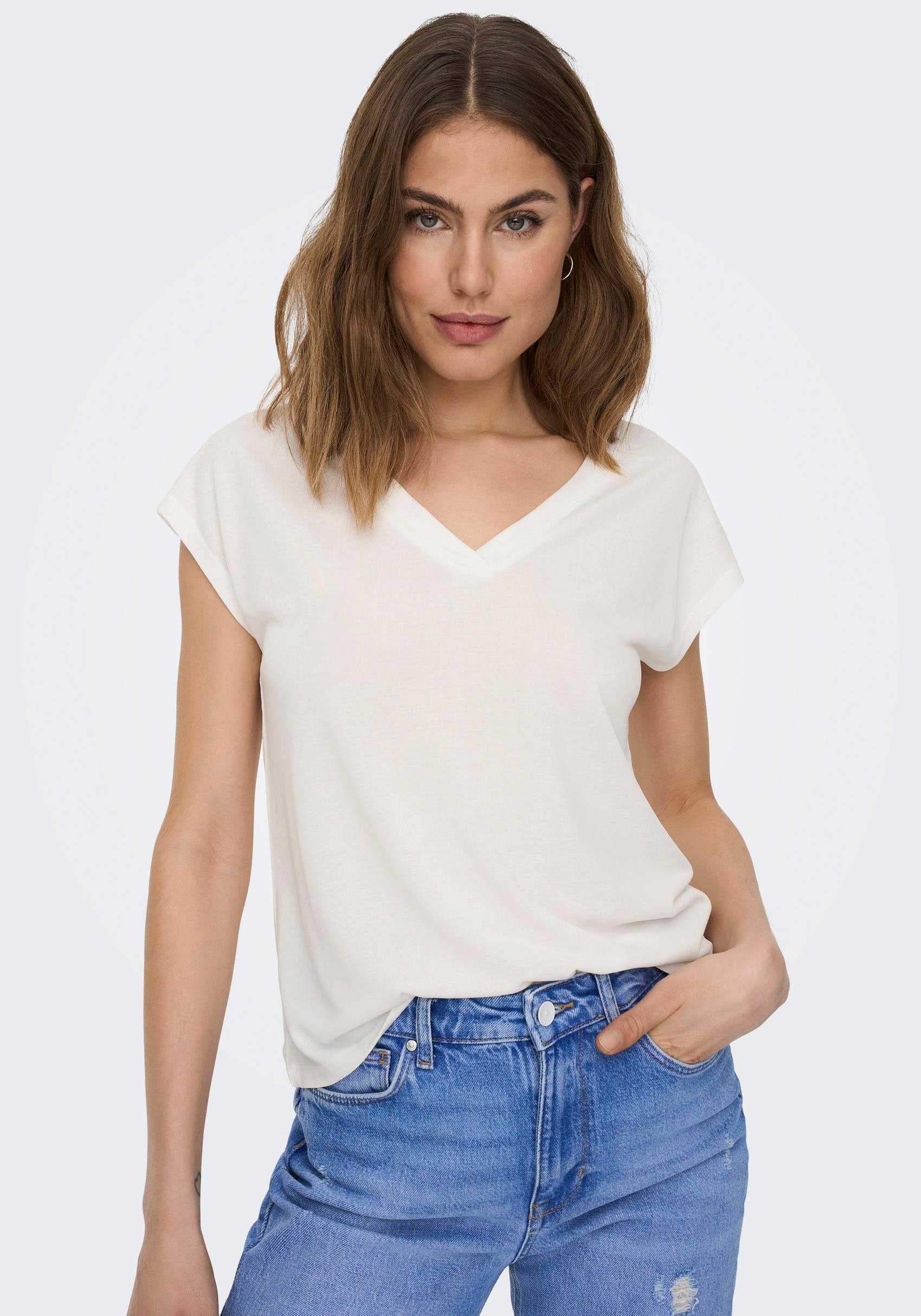 V-Shirt ONLFREE S/S MOD.V-NECK TOP JRS NOOS