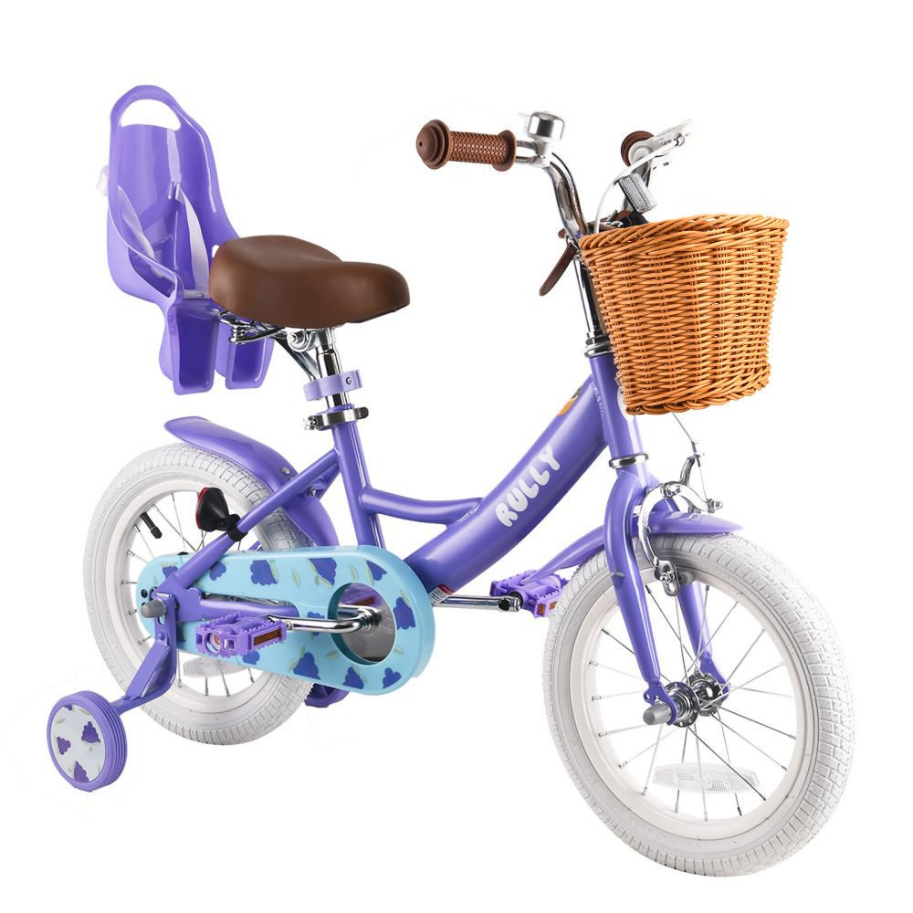 Kinderfahrrad 12/14/16 Zoll mit Korb & Puppensitz