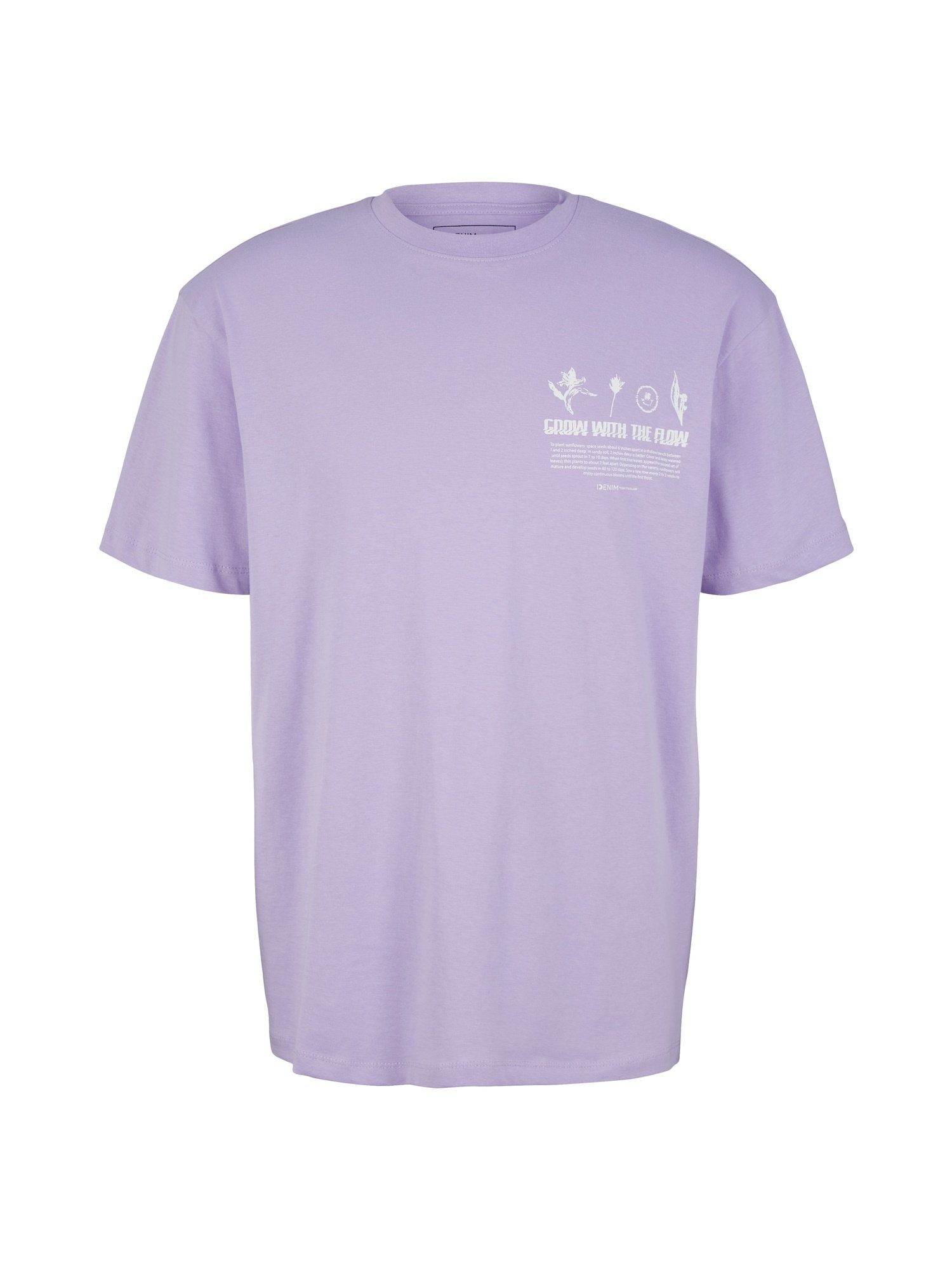 T-Shirt (1-tlg) lila TAILOR TOM Kurzarmshirt T-Shirt