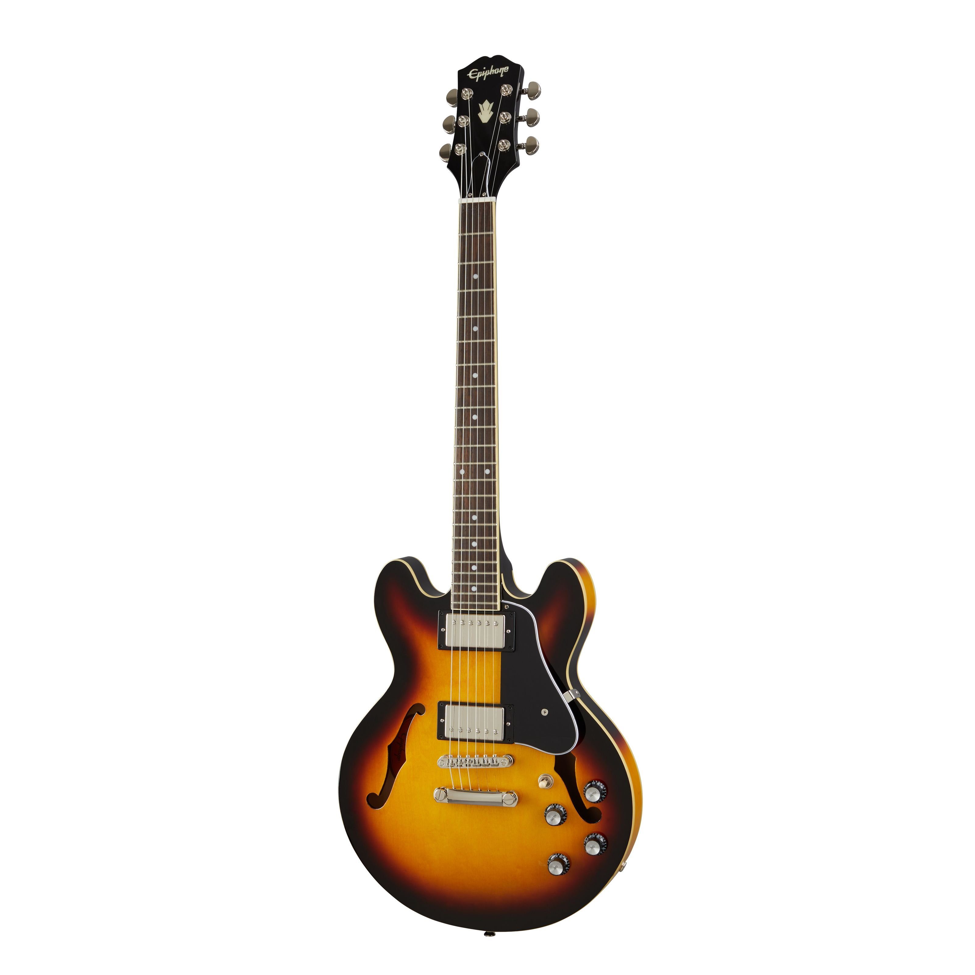 Epiphone Halbakustik-Gitarre, Halb-Akustik Gitarren, Semi Hollow-Modelle, Inspired by Gibson ES-339 Vintage Sunburst - Halbakustik Gitarre