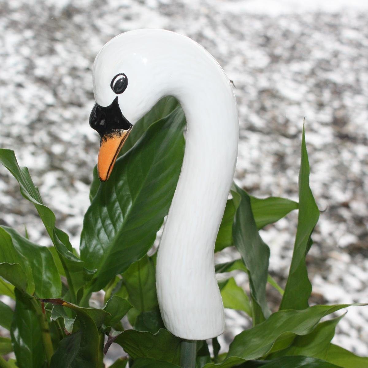 Gartenfigur H, 19cm Tangoo ca Schwanenhals weiß Keramikl (Stück) in Tangoo