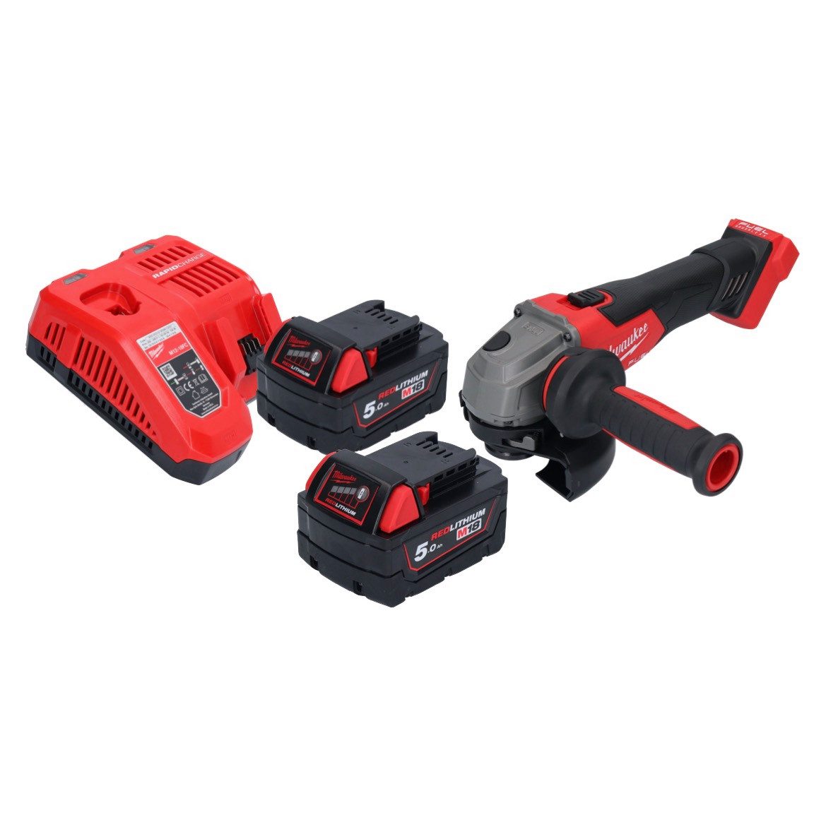 Milwaukee Akku-Winkelschleifer M18 FSAG125X-502 Akku Winkelschleifer 18 V 125 mm Brushless + 2x Akku