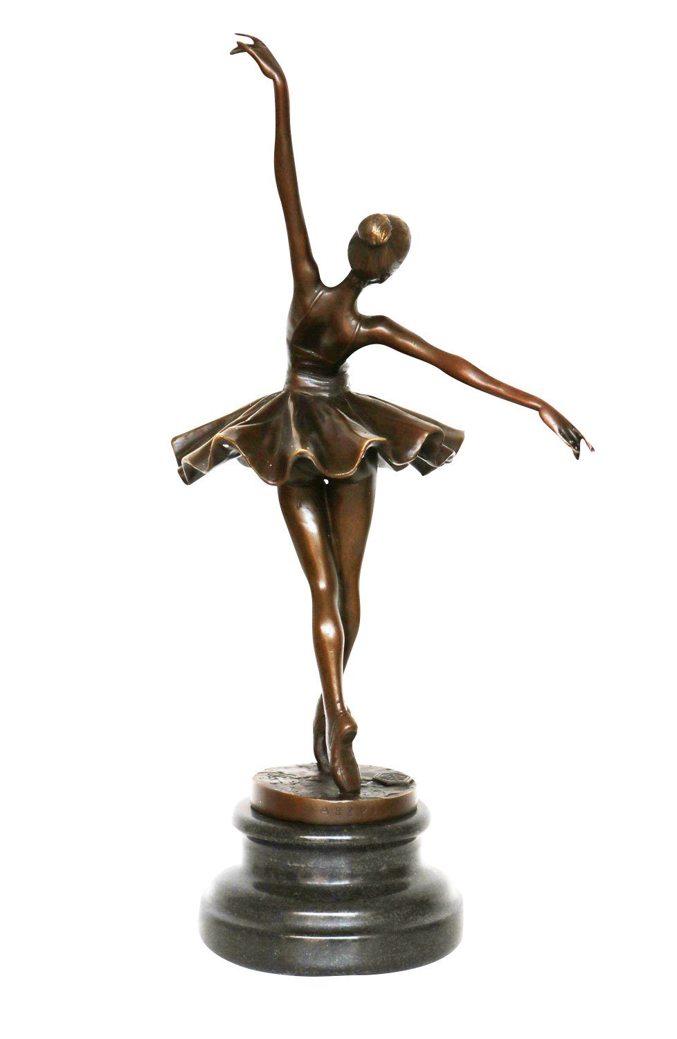 Degas Skulptur Bronze Ballett Tänzerin Figur nach Repl Ballerina Bronzeskulptur Aubaho