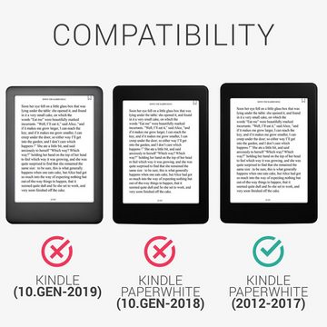 kwmobile E-Reader-Hülle Klapphülle für Amazon Kindle Paperwhite, Hülle eReader (für Modelle bis 2017)