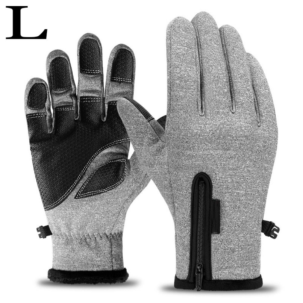 Lubgitsr Fleecehandschuhe Winter Thermo-Handschuhe Herren Damen Touchscreen Anti-Rutsch Stil 2