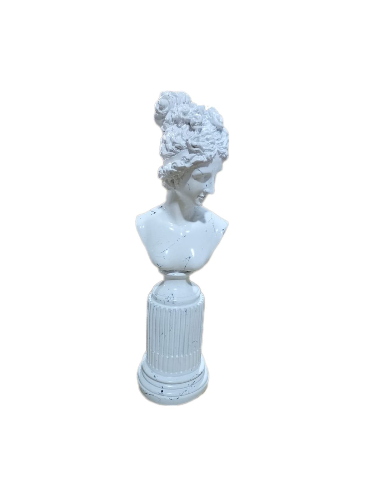 Marmoroptik, moebel17 Dekofigur Polyresin aus Dekofigur Frau Skulptur Weiß