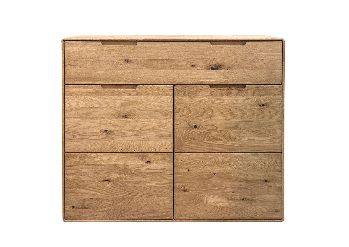 Main Möbel Kommode Kommode 100x91cm "Kent" Wildeiche massiv