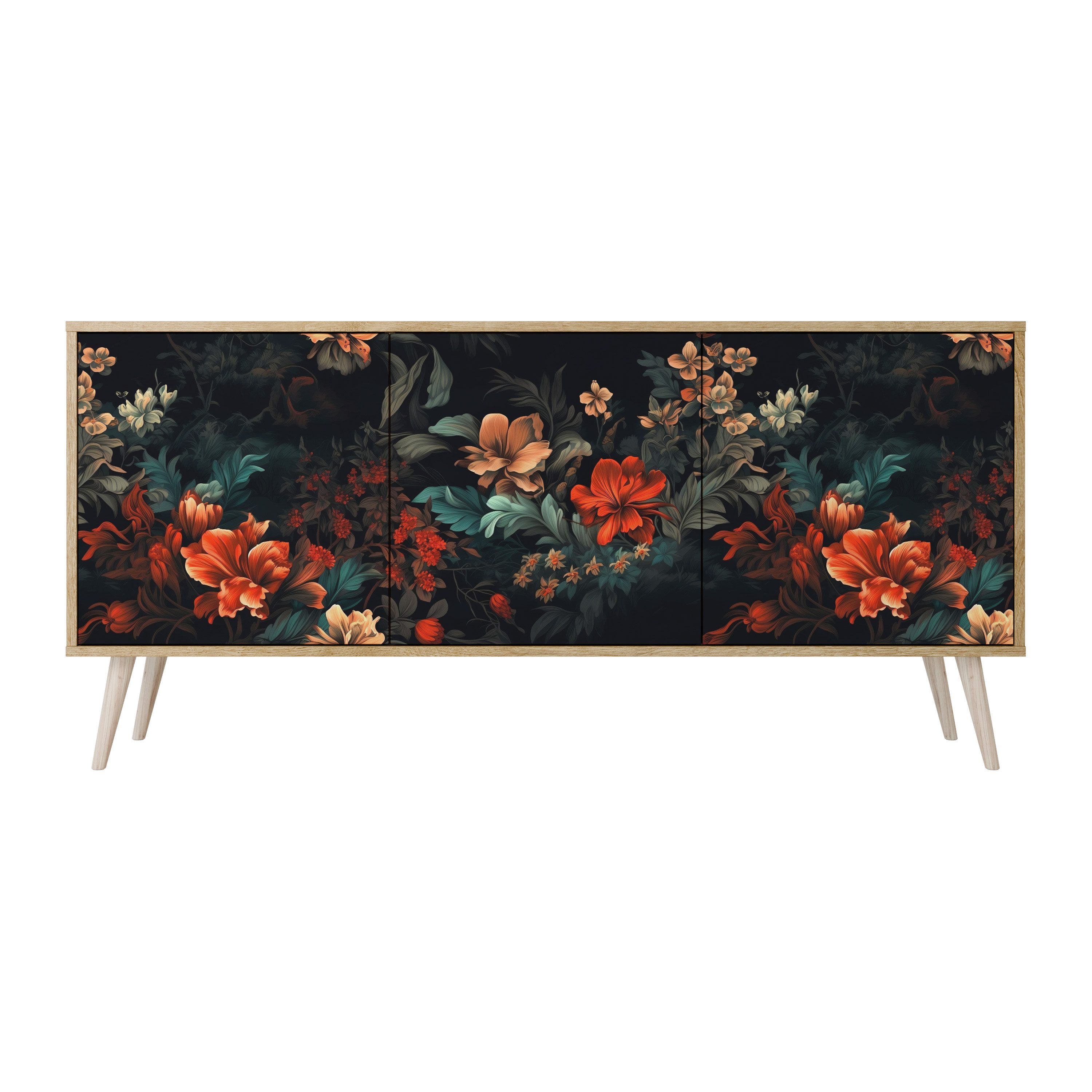 SPACEREBELS Kommode Sideboard Komodenschrank Möbel für Wohnzimmer Flur Esszimmer, mit 2 Türen oder mit 3 Türen