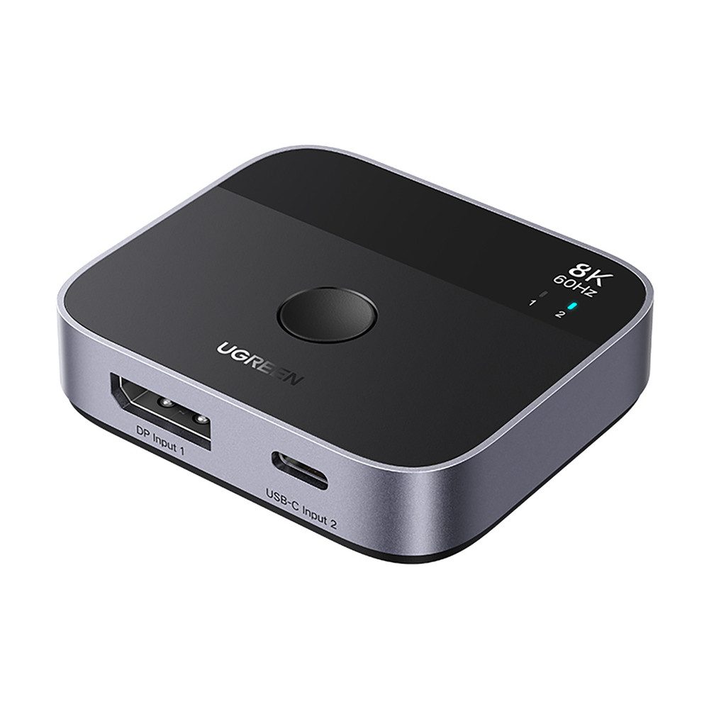 UGREEN USB-Verteiler Bildquellenumschalter Monitorumschalter Signalwähler (Spar-Set, 1-St., 8K bei 60 Hz kompakt), 8K/60Hz, 4K/120Hz, Ein-Knopf-Umschaltung, Plug & Play