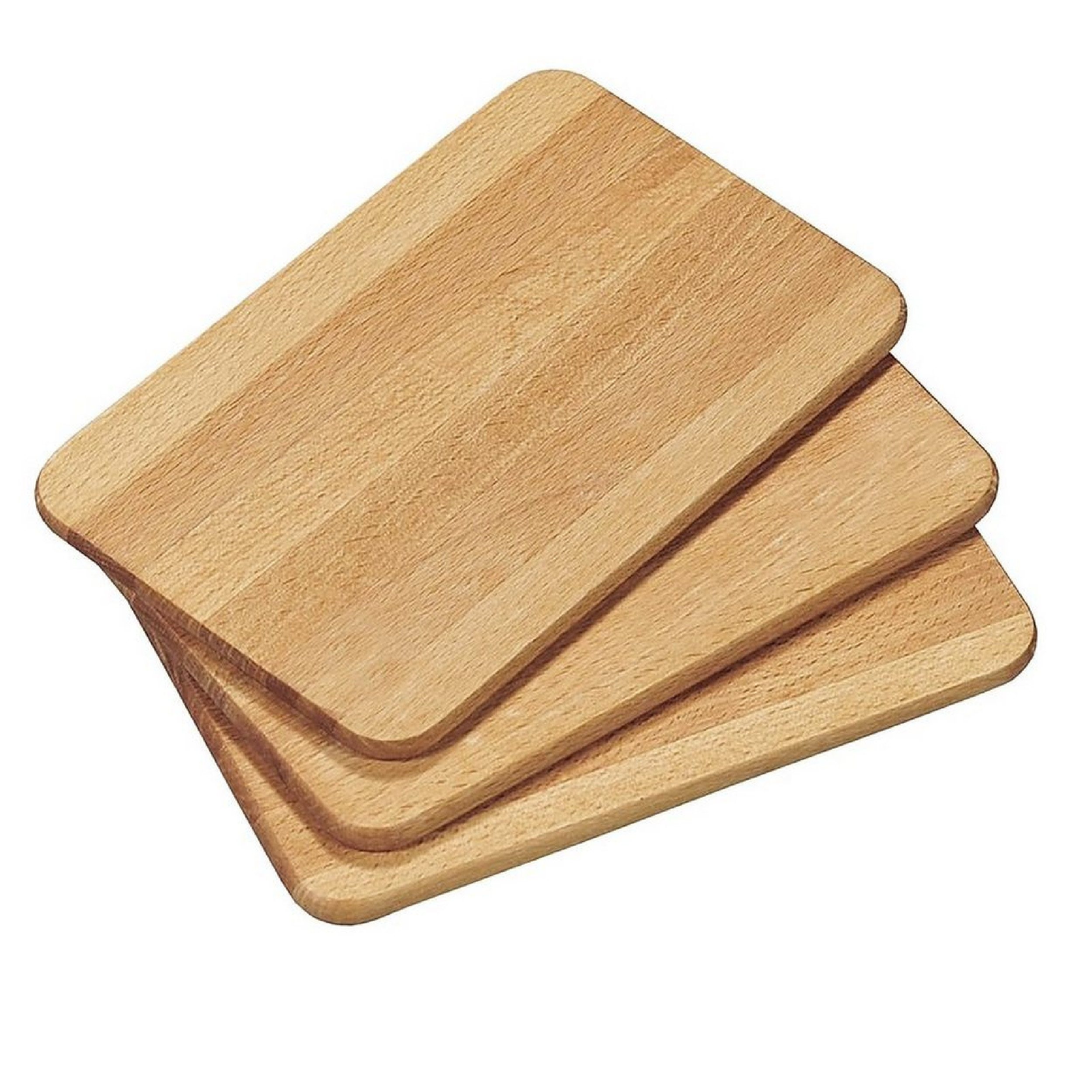 Kesper Frühstücksbrett Frühstücksbrettchen 6er Pack aus Buchenholz, ideal zum Servieren, Buchenholz, (6-St), Holz Schneidbrett für den täglichen Gebrauch