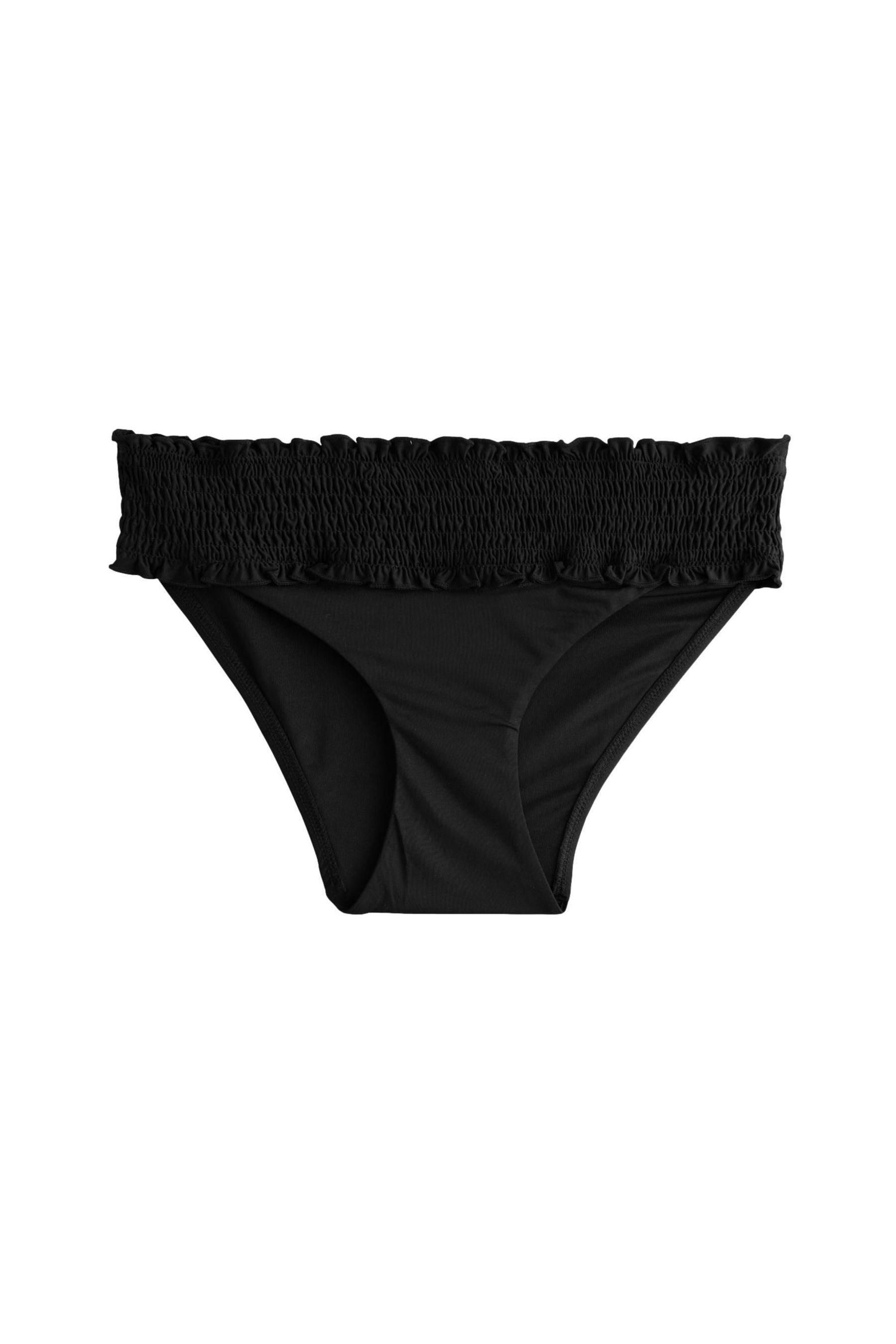 Bikini-Hose Gesmokte Bikinihose mit hohem Beinausschnitt