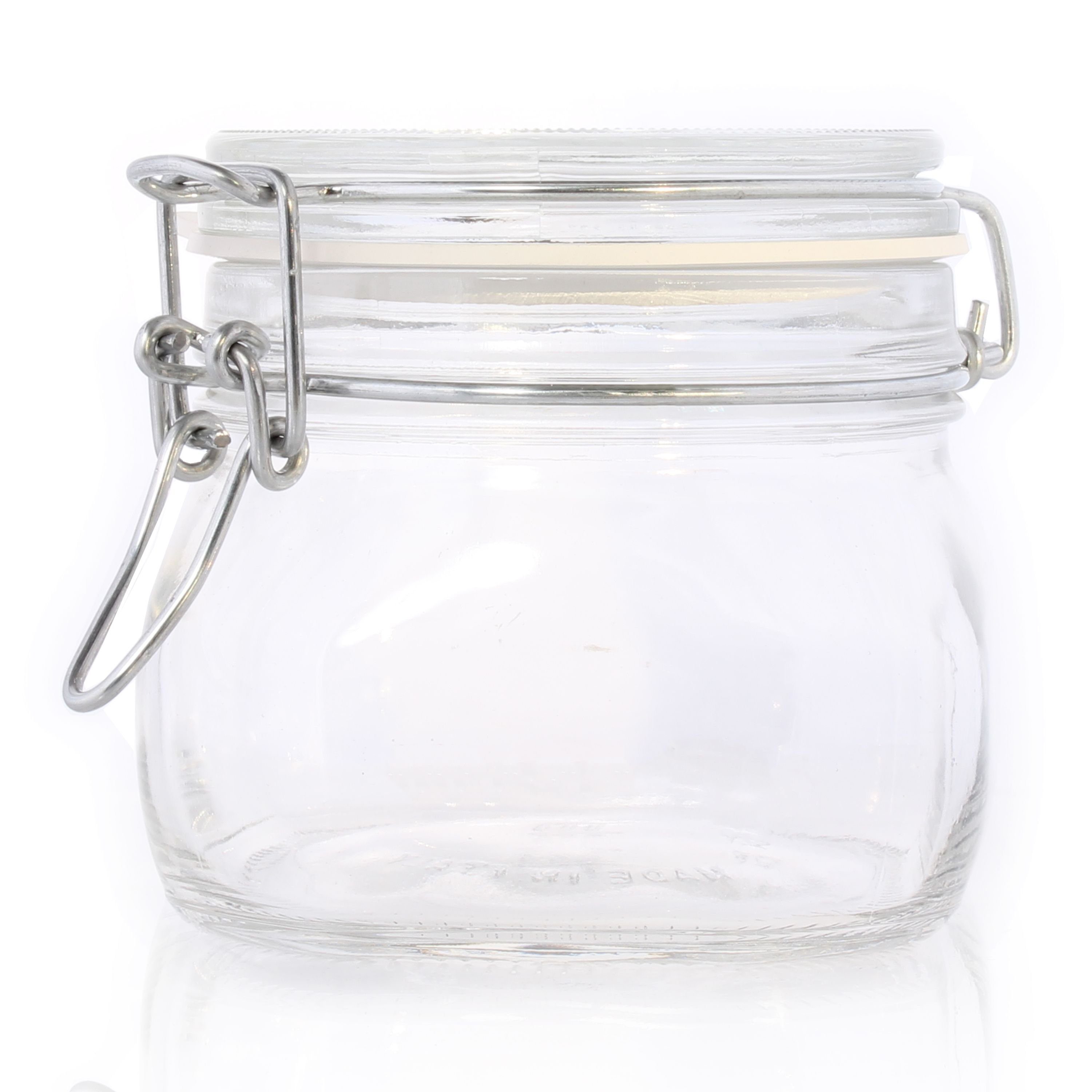 Rezeptheft, MamboCat Vorratsglas Einmachglas Fido Glas Original Set Bügelverschluss 0,5L incl 6er
