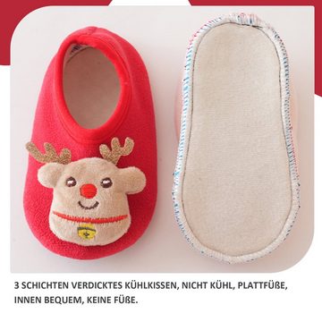 Daisred 5 Paar Weihnachtssocken für Babys Kinder Krabbelschuh