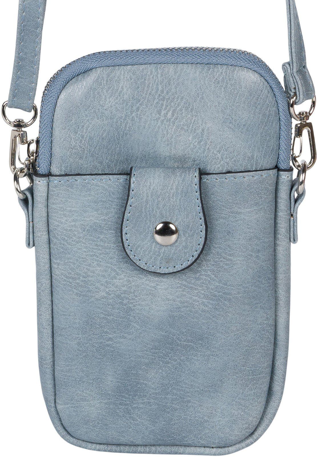 styleBREAKER Mini Bag (1-tlg), Mini Umhängetasche Uni Hellblau