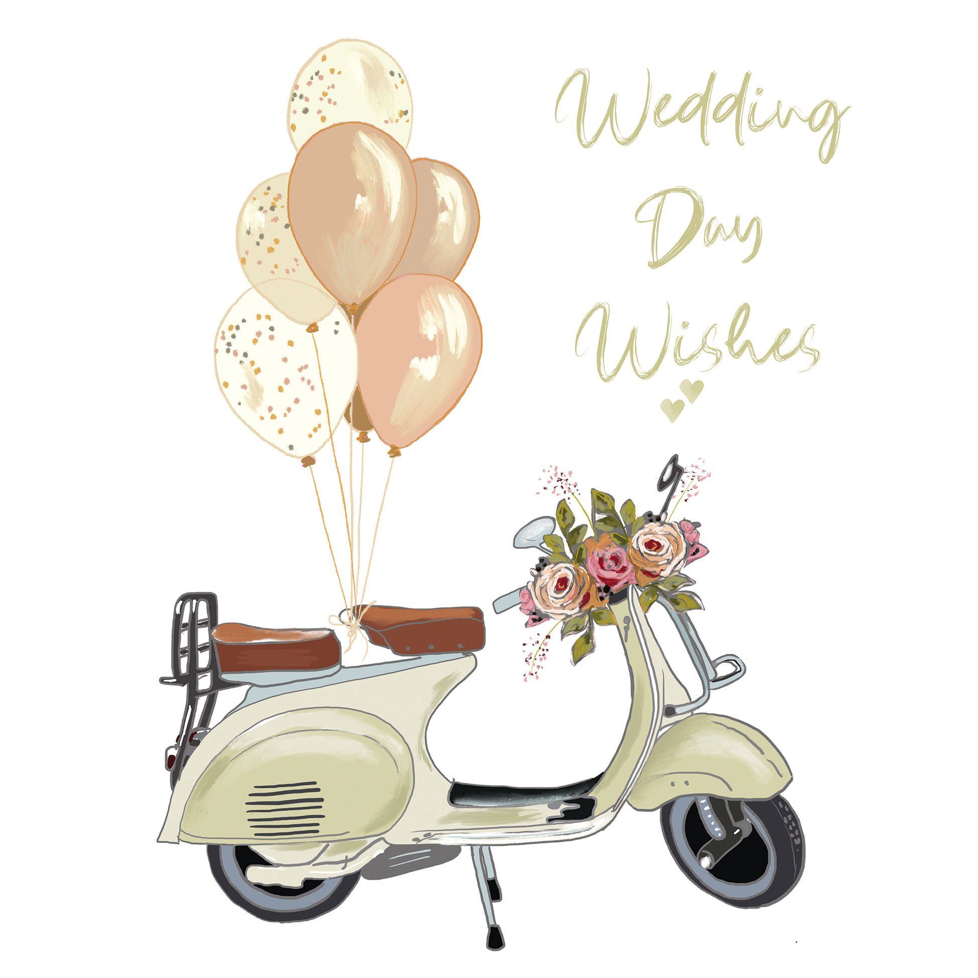 Ambiente® Papierserviette Wedding Day Wishes, (20 St), 20 Stück