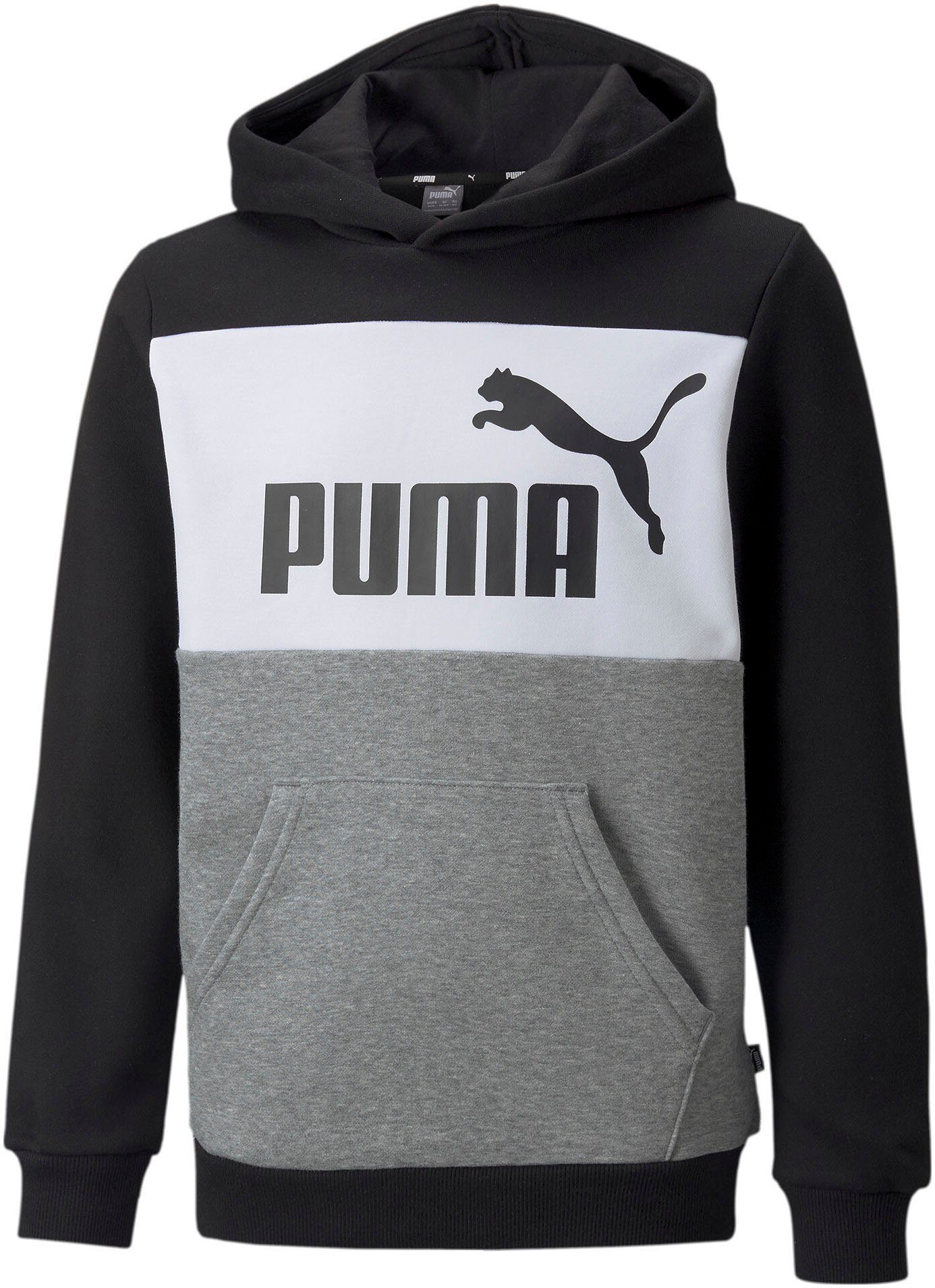 Outlet-Sonderverkauf PUMA Sweater ESS Puma Kinder - Black HOODIE BLOCK FL für