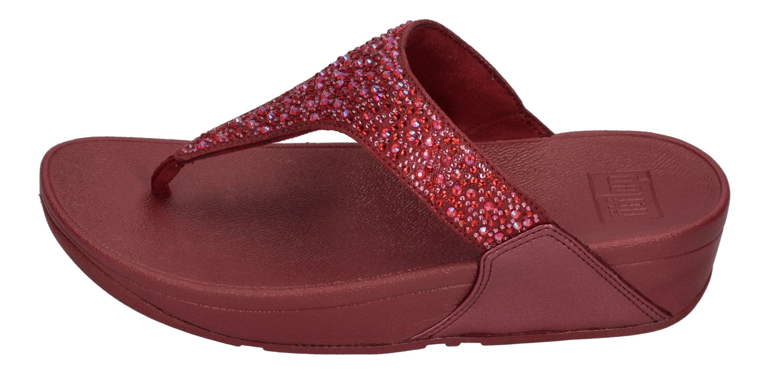 Fitflop LULU CRYSTAL-MIX TOE-POST Zehentrenner Luxe Plum günstig online kaufen