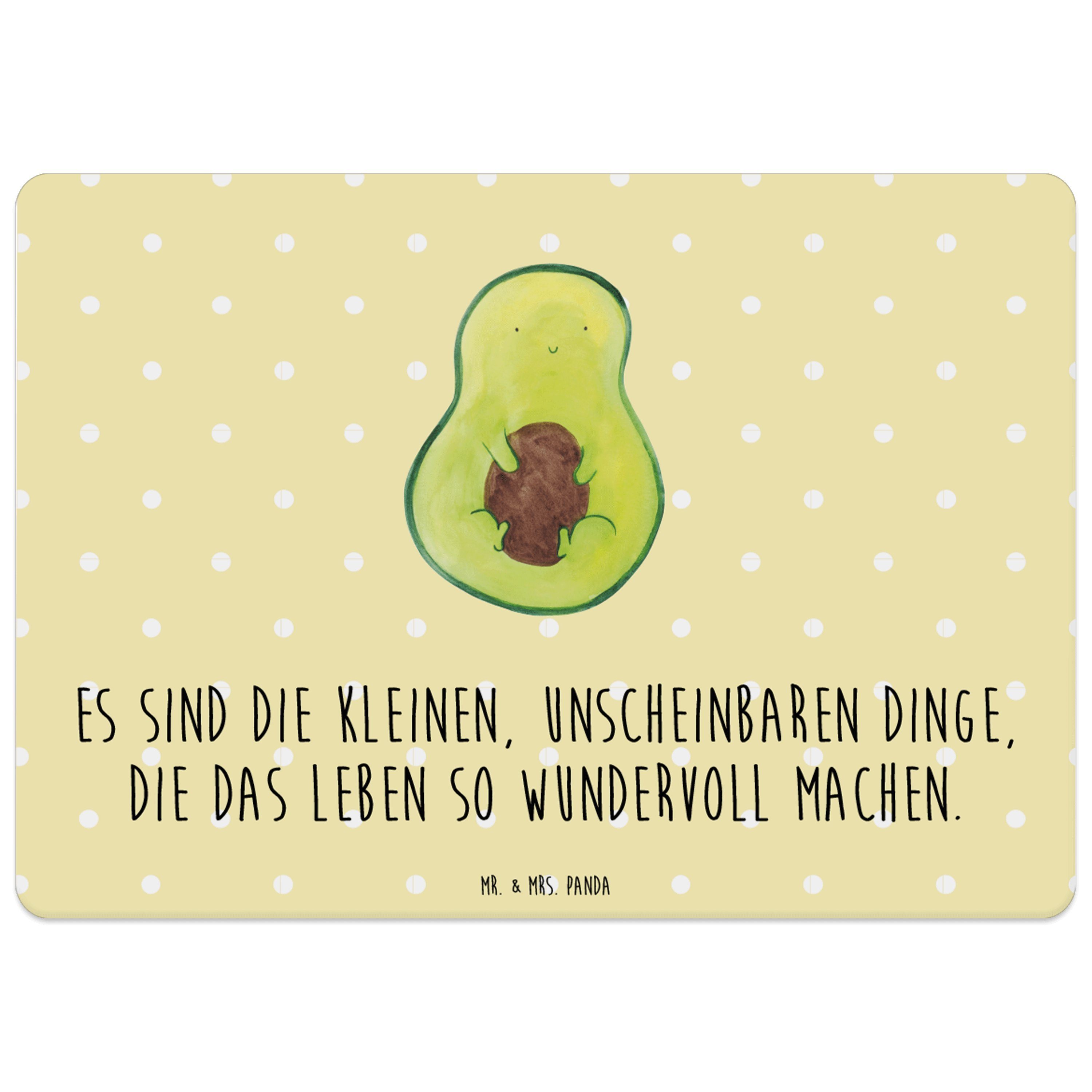 Platzset, Avocado mit Kern Gelb Pastell Geschenk, Platzset, Spruch