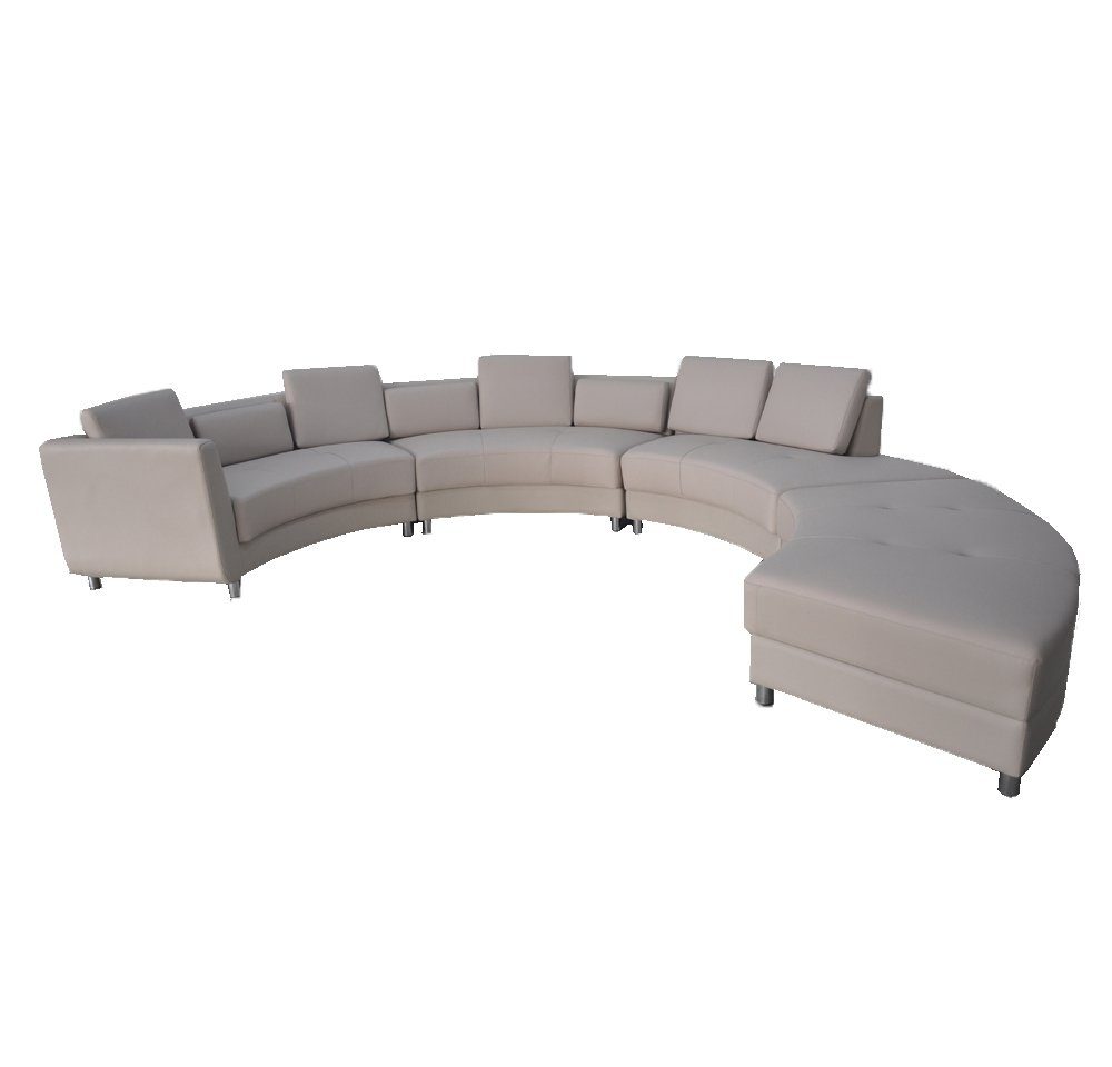 Luxus Europe Design Halbrunde Sofa Sofa Wohnladschaft Made Neu, modernes in Taupe JVmoebel