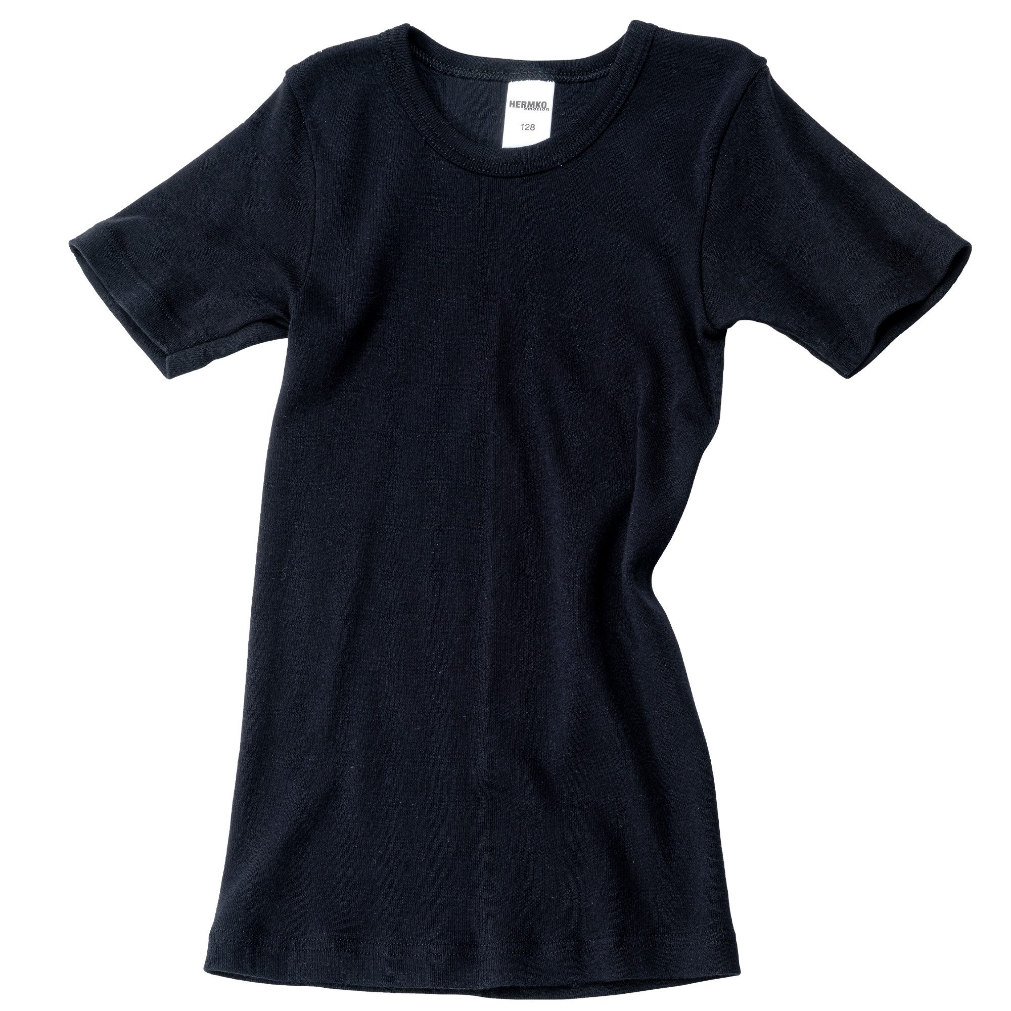 HERMKO Unterziehshirt 2848 Kinder kurzarm Shirt aus Bio-Baumwolle Mädchen u Jungen Unterhemd