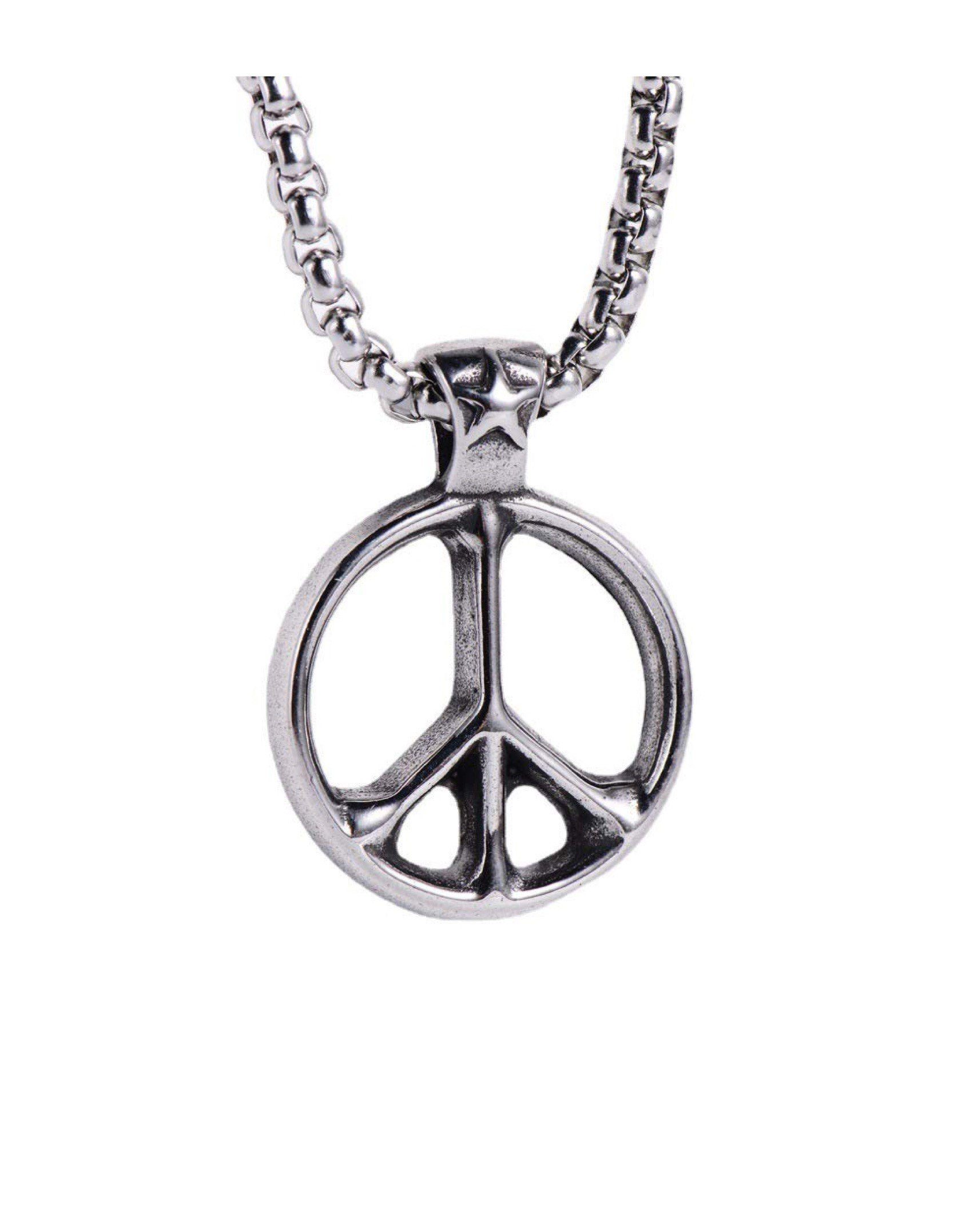 Paletti Kettenanhänger Edelstahl Peace Kettenanhänger, Peace- günstig online kaufen