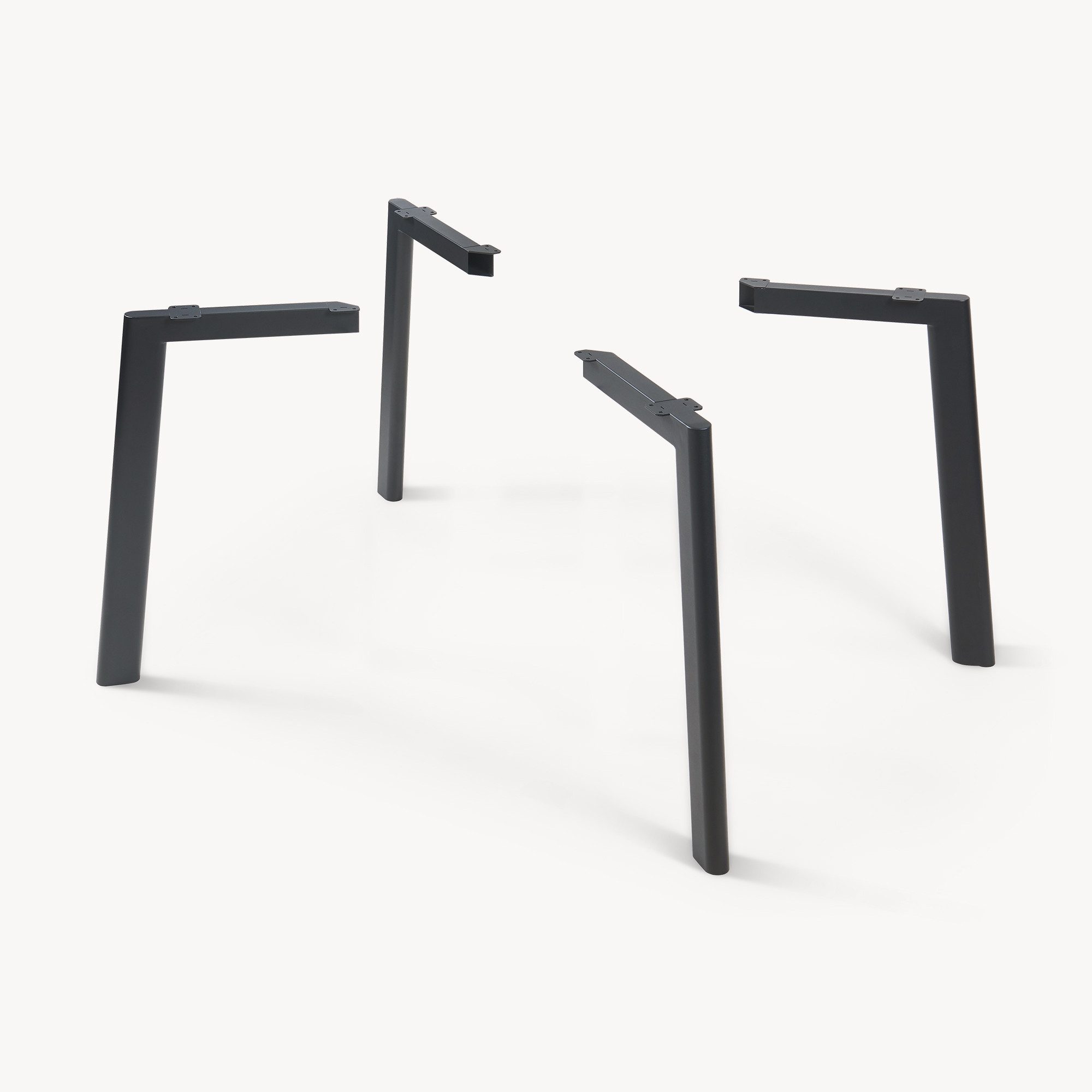 en.casa Tischbein, »Hostang« Stahl 50 x 8 x 71 cm Schwarz
