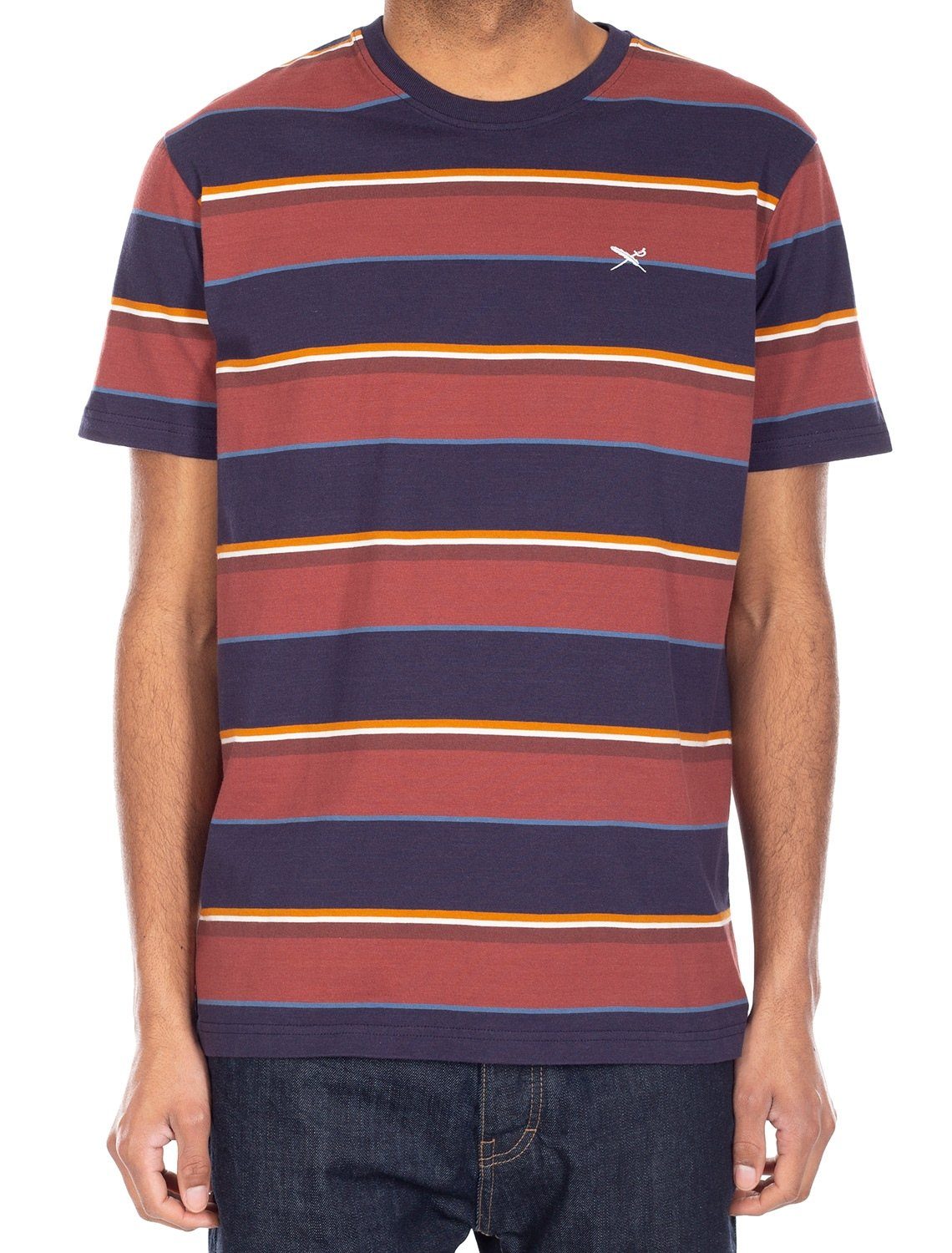 iriedaily T-Shirt T-Shirt Iriedaily Rustico Stripe dark rum | T-Shirts