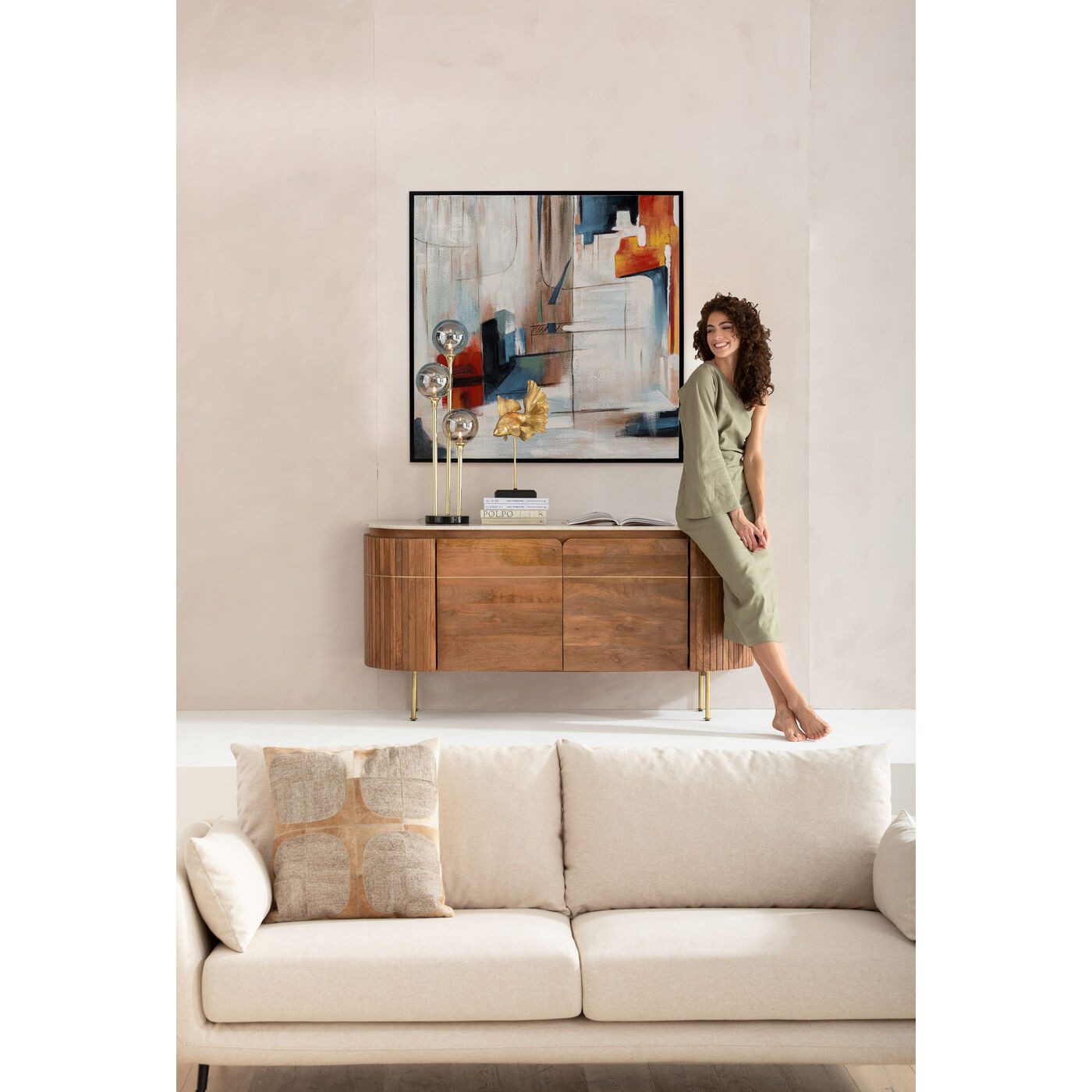 Kare Design Bild Visione Obliquo, handgemalt, 100x100 cm