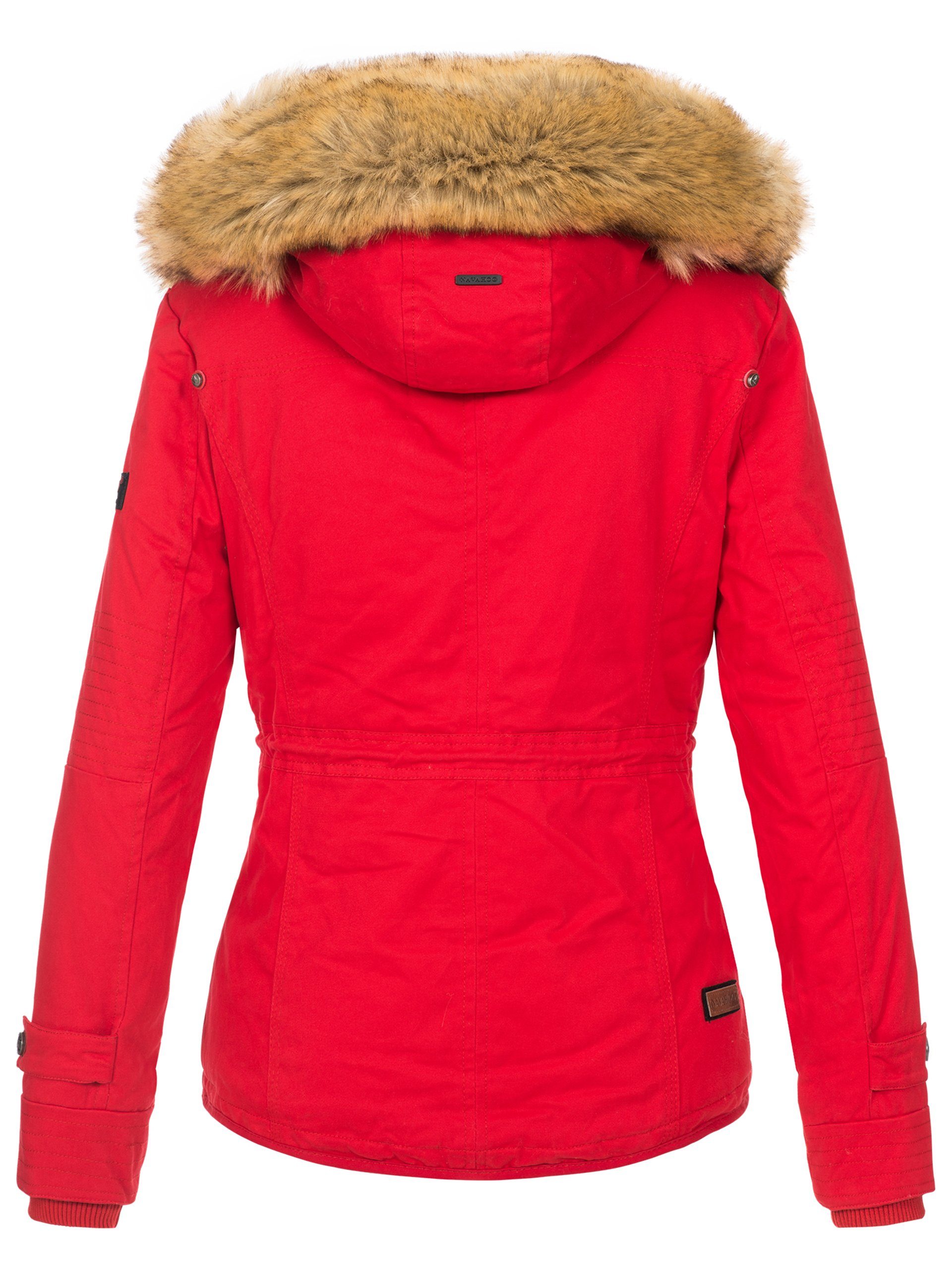 Navahoo Winterjacke Pearl mit warmem Teddyfell
