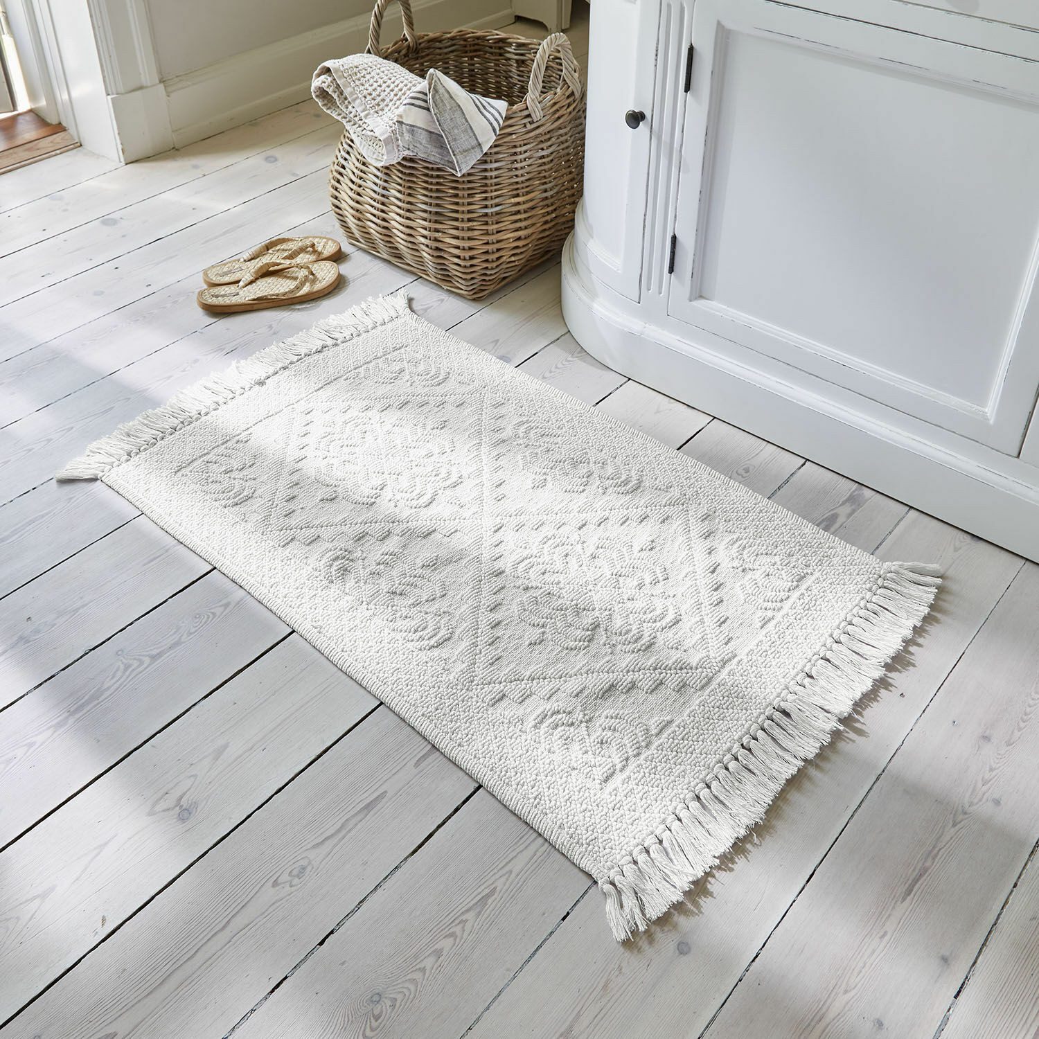 Mirabeau Badematte Badematte Mivorex weiß, Höhe 400 mm, 100% Baumwolle günstig online kaufen