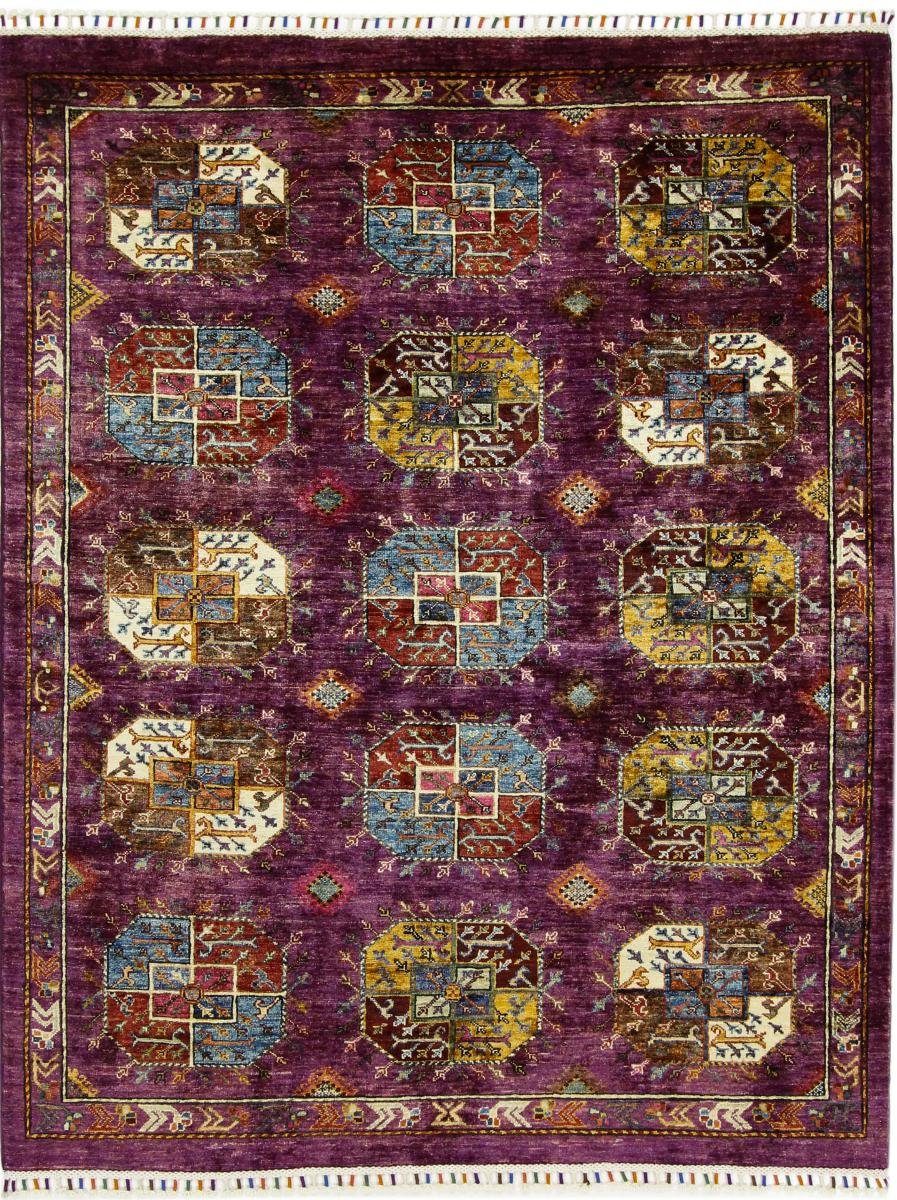 Orientteppich Afghan Ersari 152x195 Handgeknüpfter Orientteppich, Nain Trading, rechteckig, Höhe: 6 mm