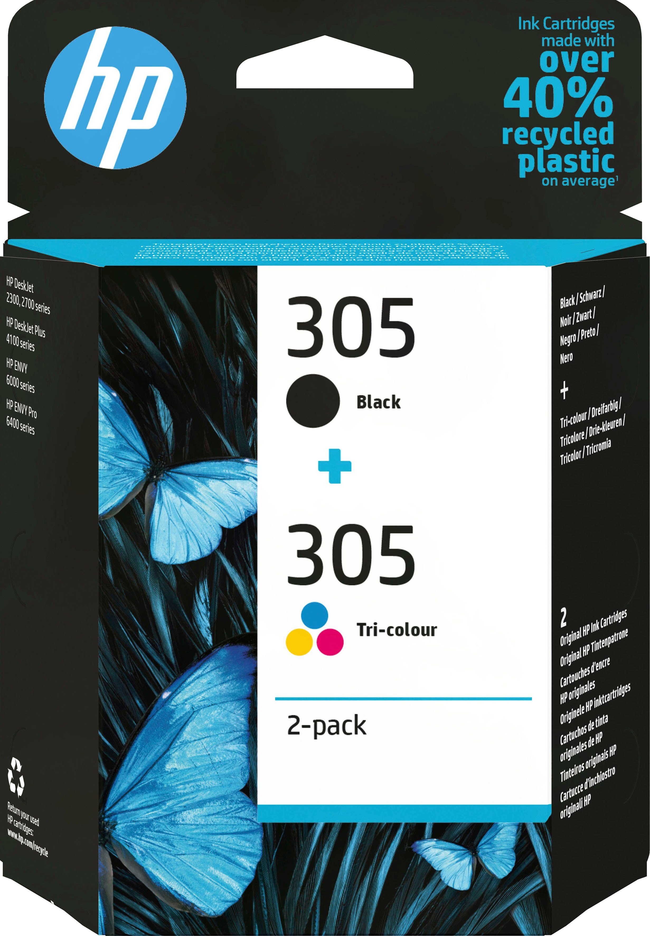 305 2er-Pack 6ZD17AE, Cyan/Magenta/Gelb/Schwarz Nachfülltinte